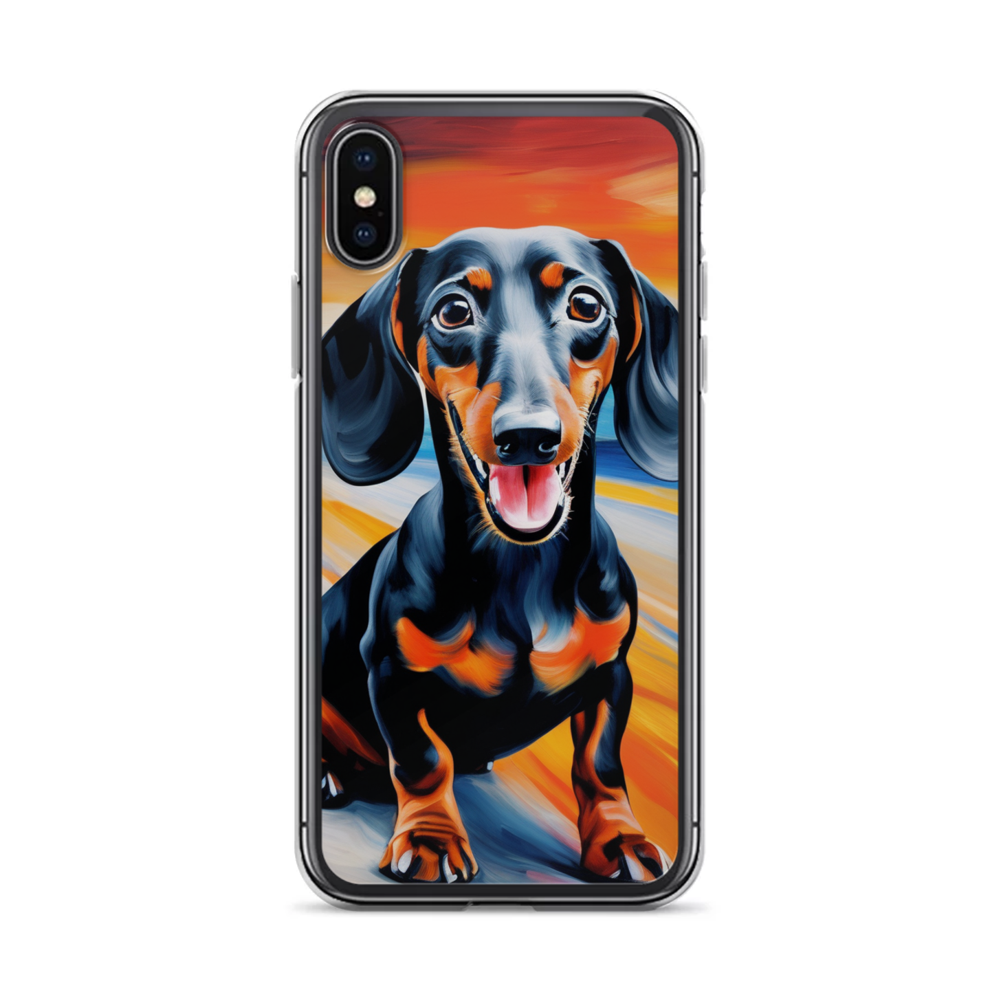 PugMug Custom Black Dachshund iPhone Case