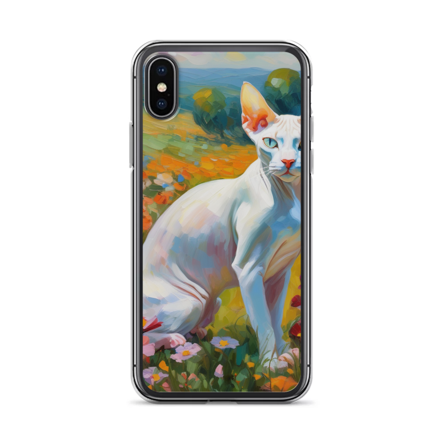 PugMug Custom White Sphynx Cat iPhone Case