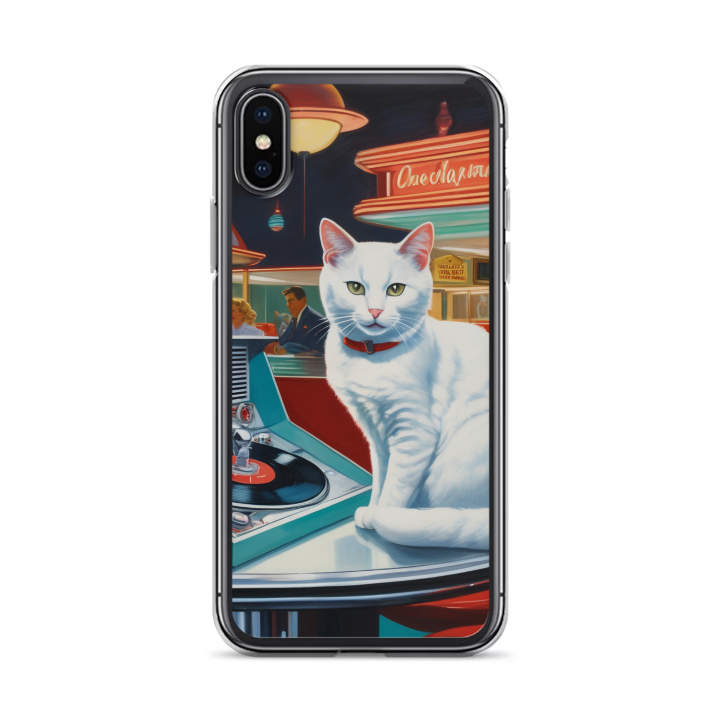 PugMug Custom White Companion Cat iPhone Case