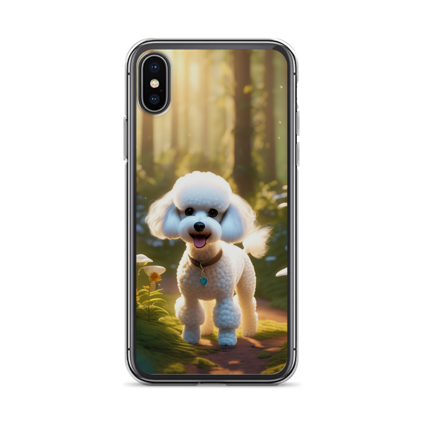 PugMug Custom White Poodle iPhone Case