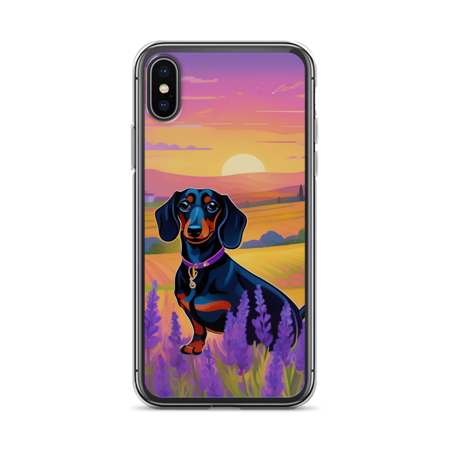 PugMug Custom Black Dachshund iPhone Case