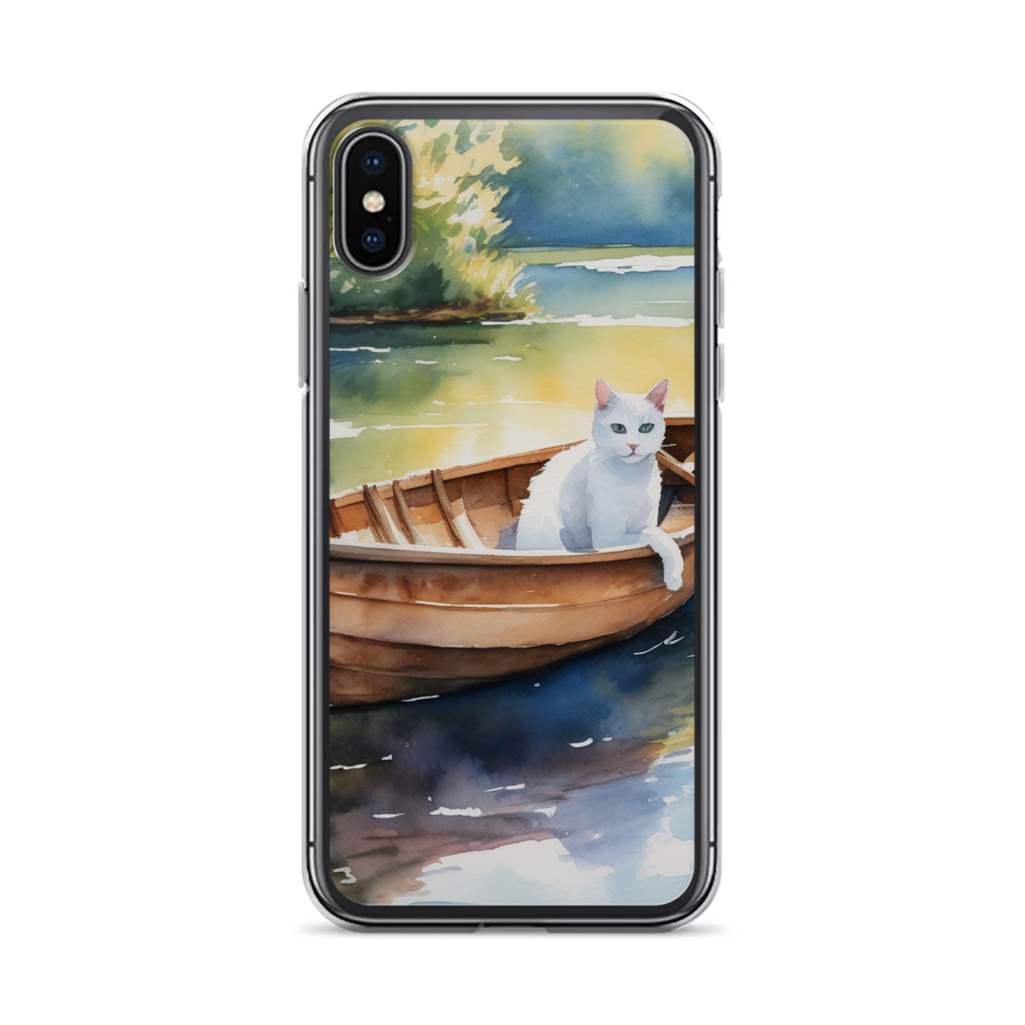 PugMug Custom White Companion Cat iPhone Case
