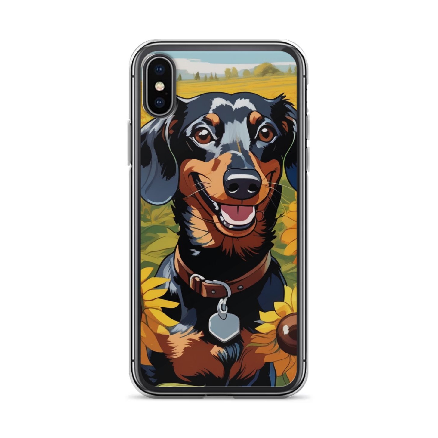 PugMug Custom Black Dachshund iPhone Case