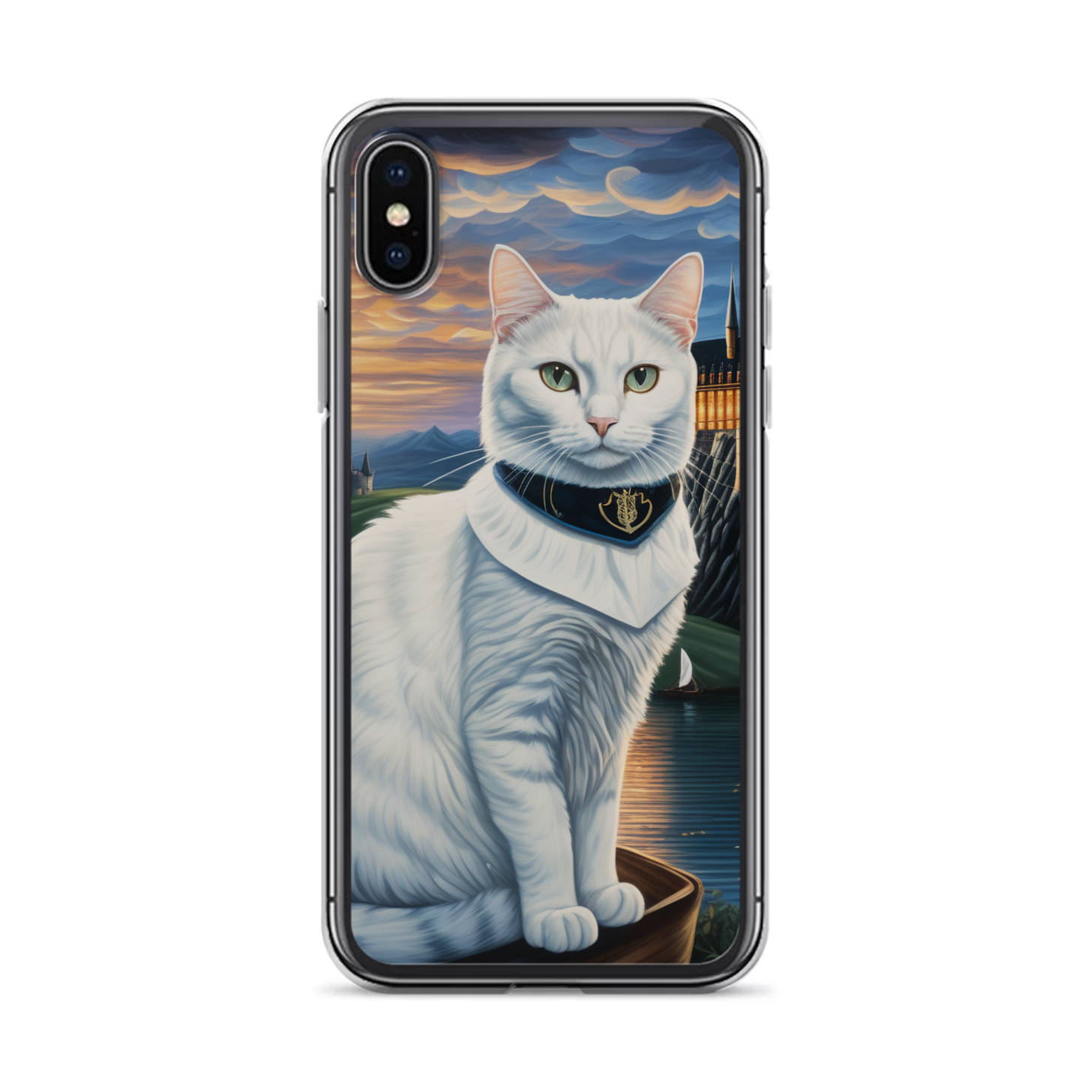 PugMug Custom White Companion Cat iPhone Case