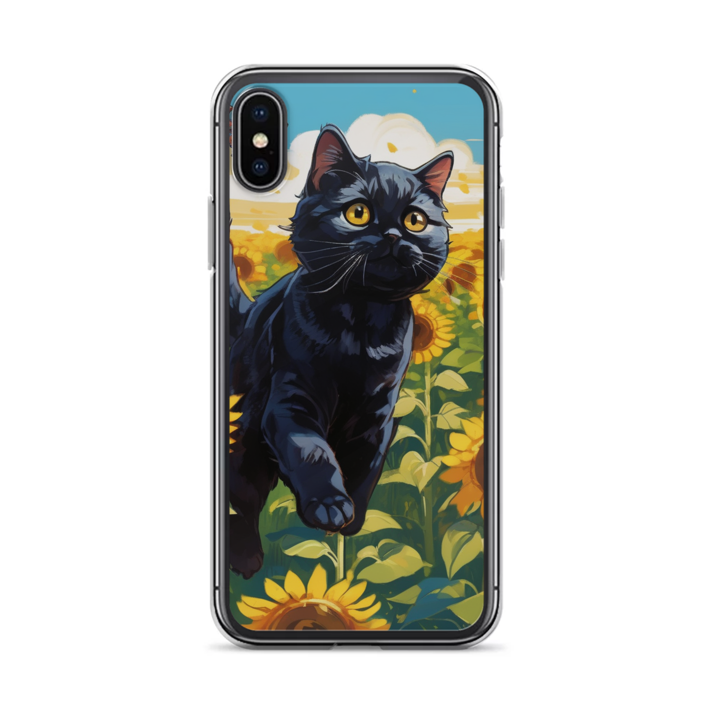 PugMug Custom Black Scottish Fold Cat iPhone Case