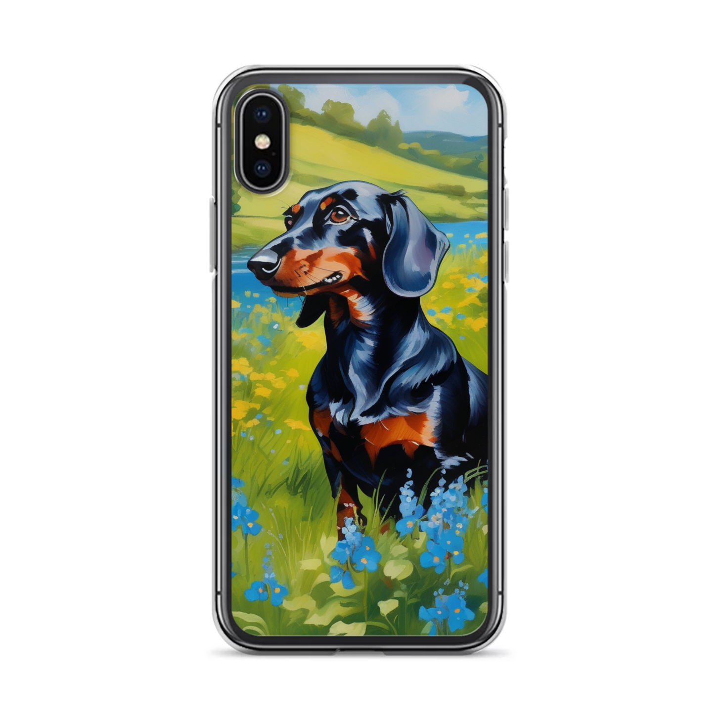 PugMug Custom Black Dachshund iPhone Case