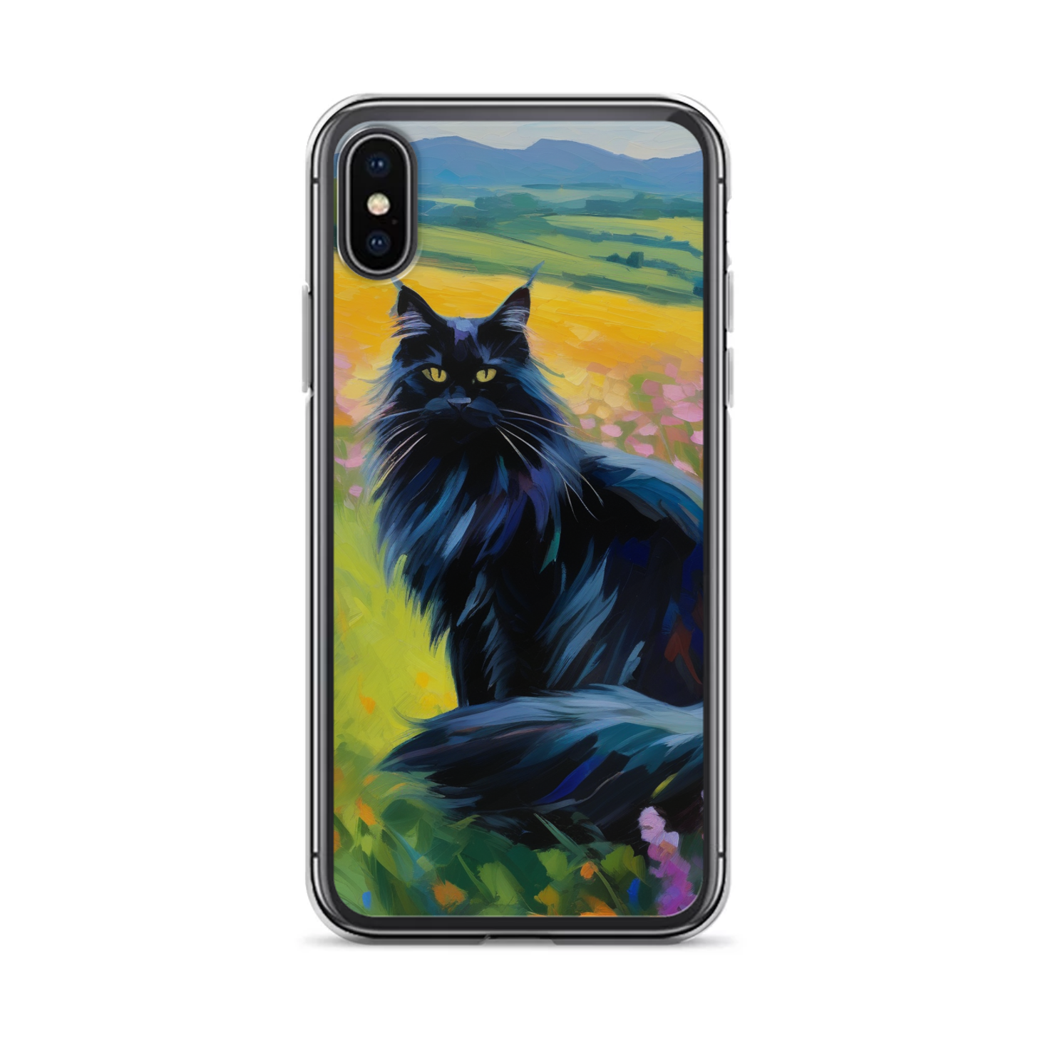 PugMug Custom Black Maine Coon Cat iPhone Case