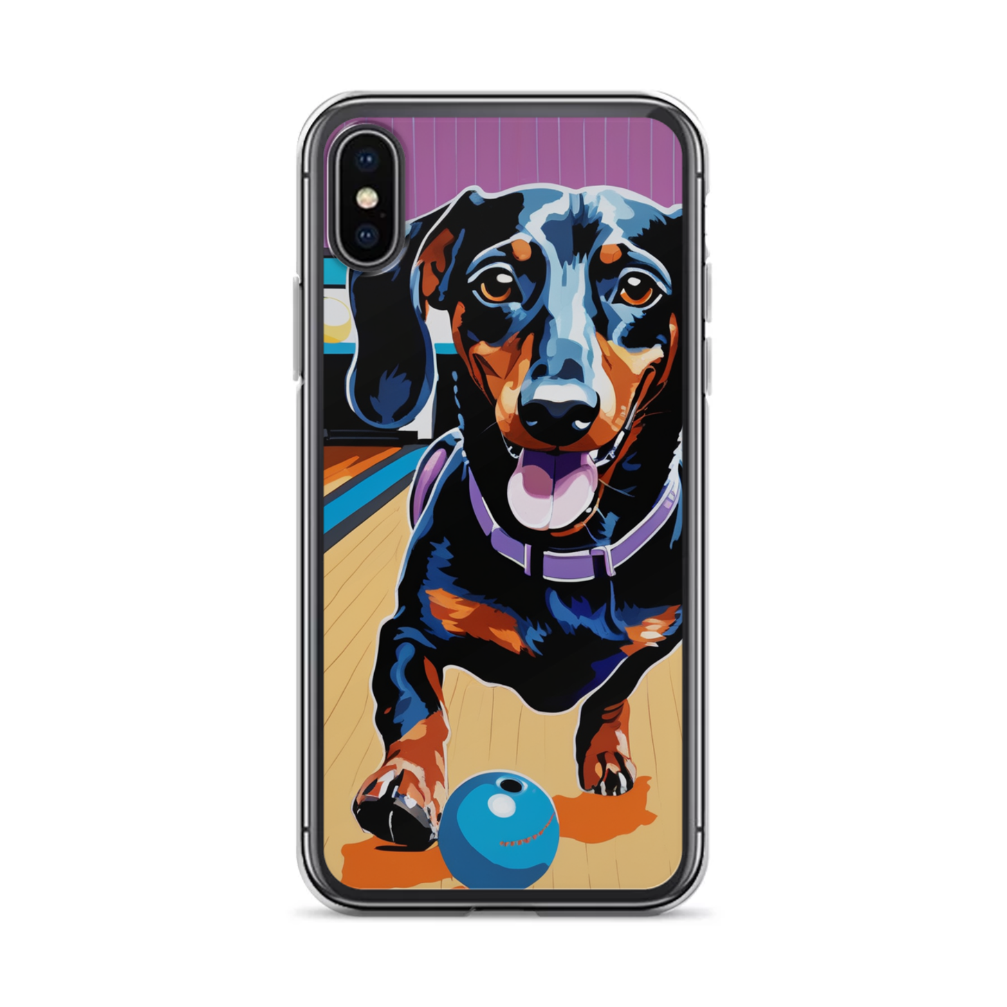 PugMug Custom Black Dachshund iPhone Case