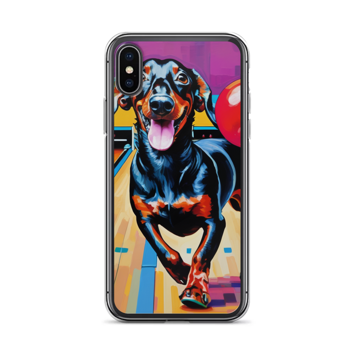 PugMug Custom Black Dachshund iPhone Case