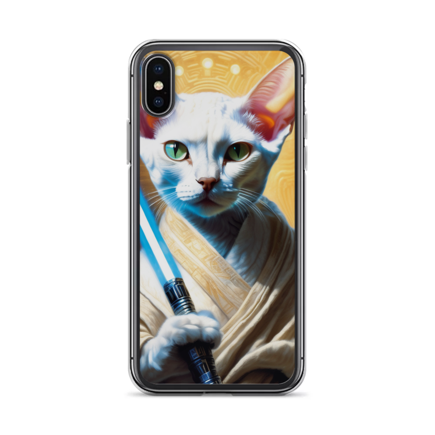 PugMug Custom White Devon Rex Cat iPhone Case