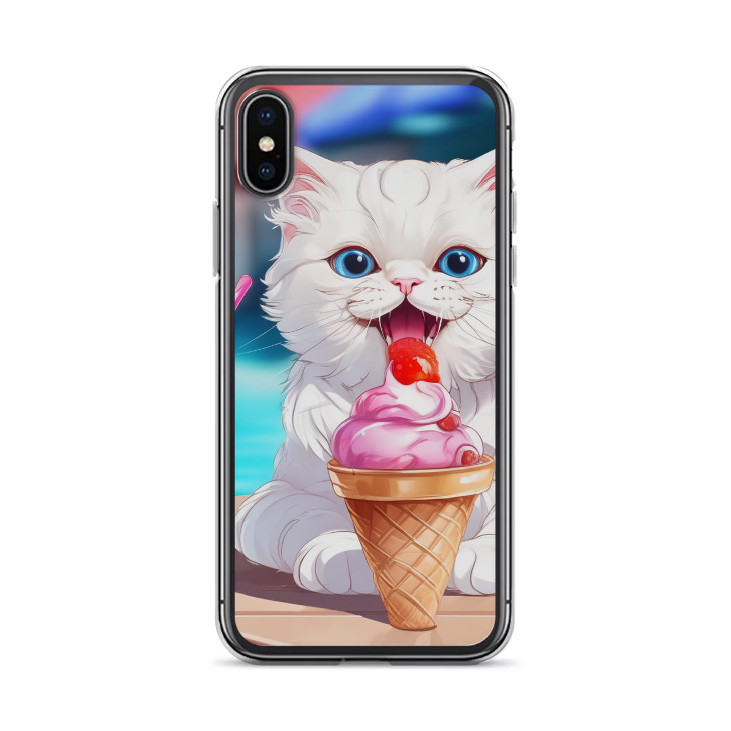 PugMug Custom White Scottish Fold Cat iPhone Case
