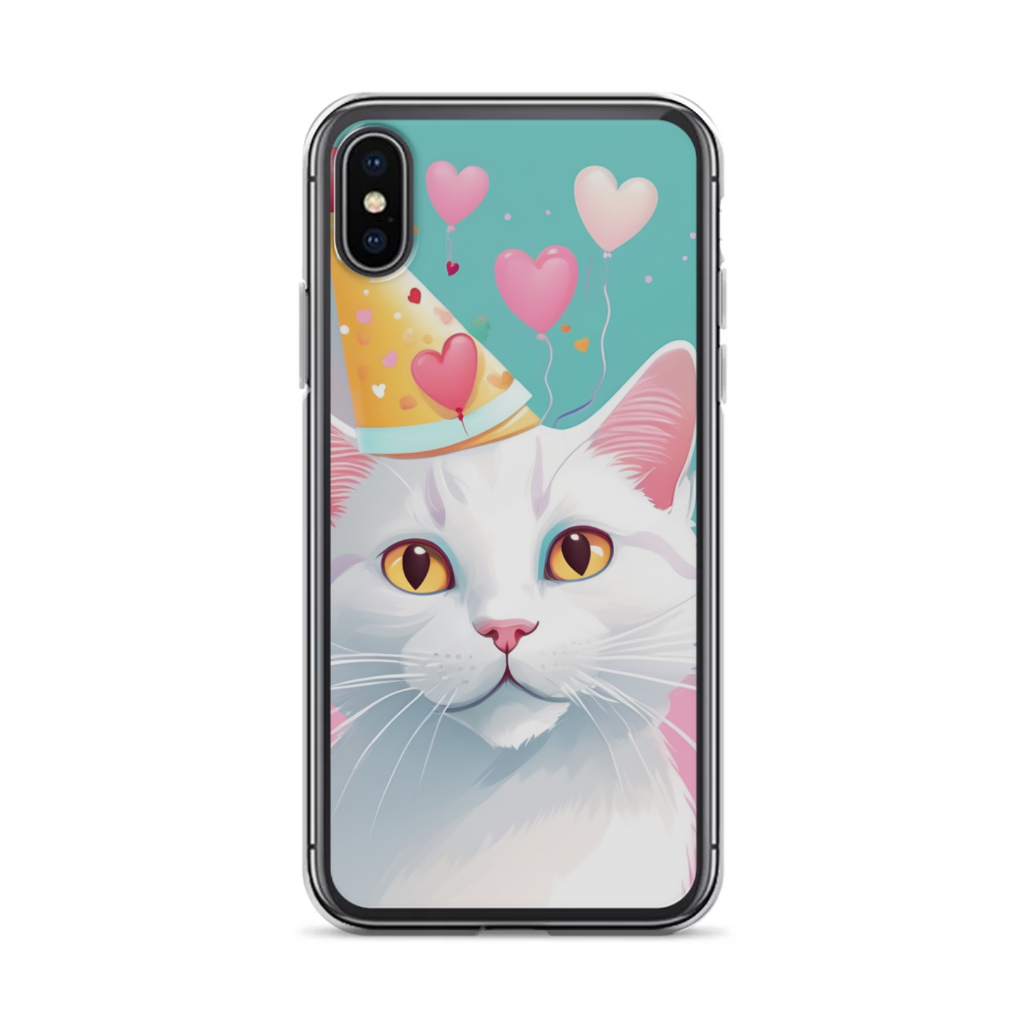 PugMug Custom White Companion Cat iPhone Case
