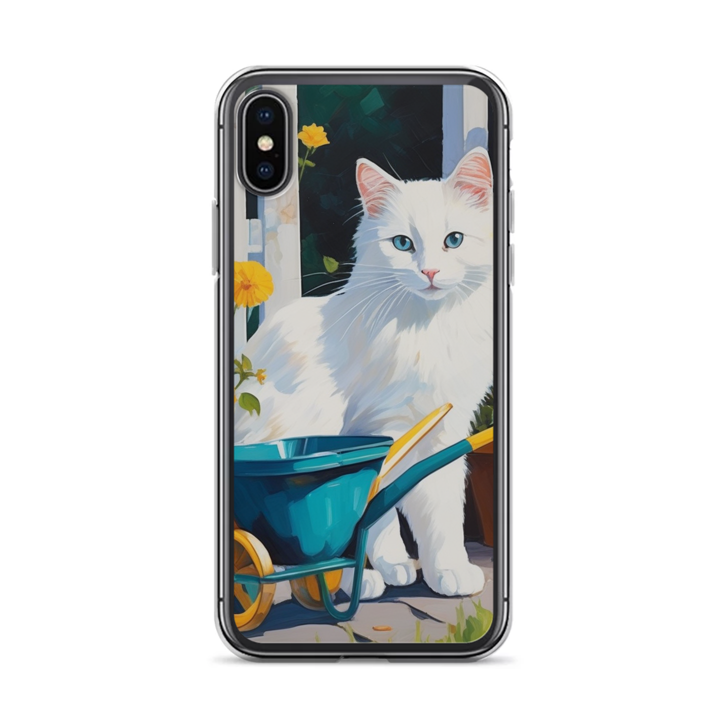 PugMug Custom White Companion Cat iPhone Case