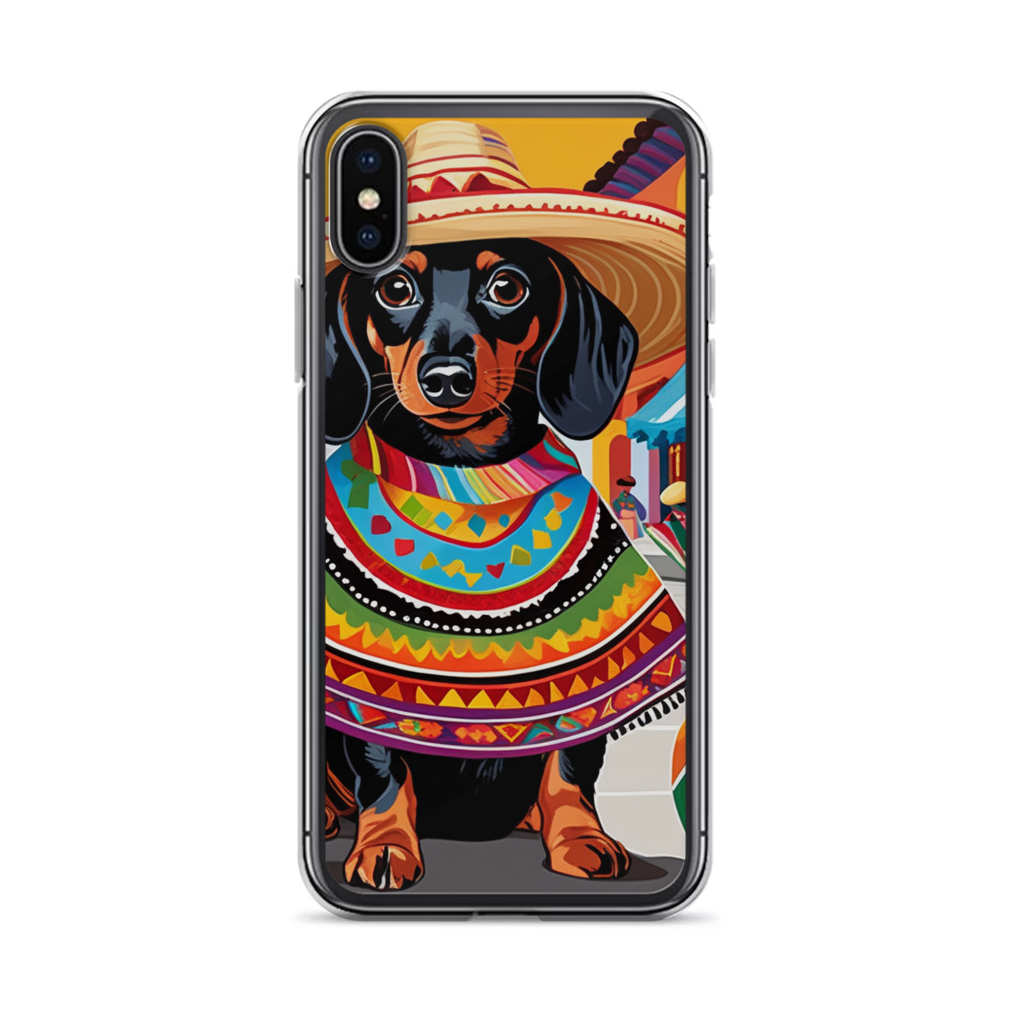PugMug Custom Black Dachshund iPhone Case