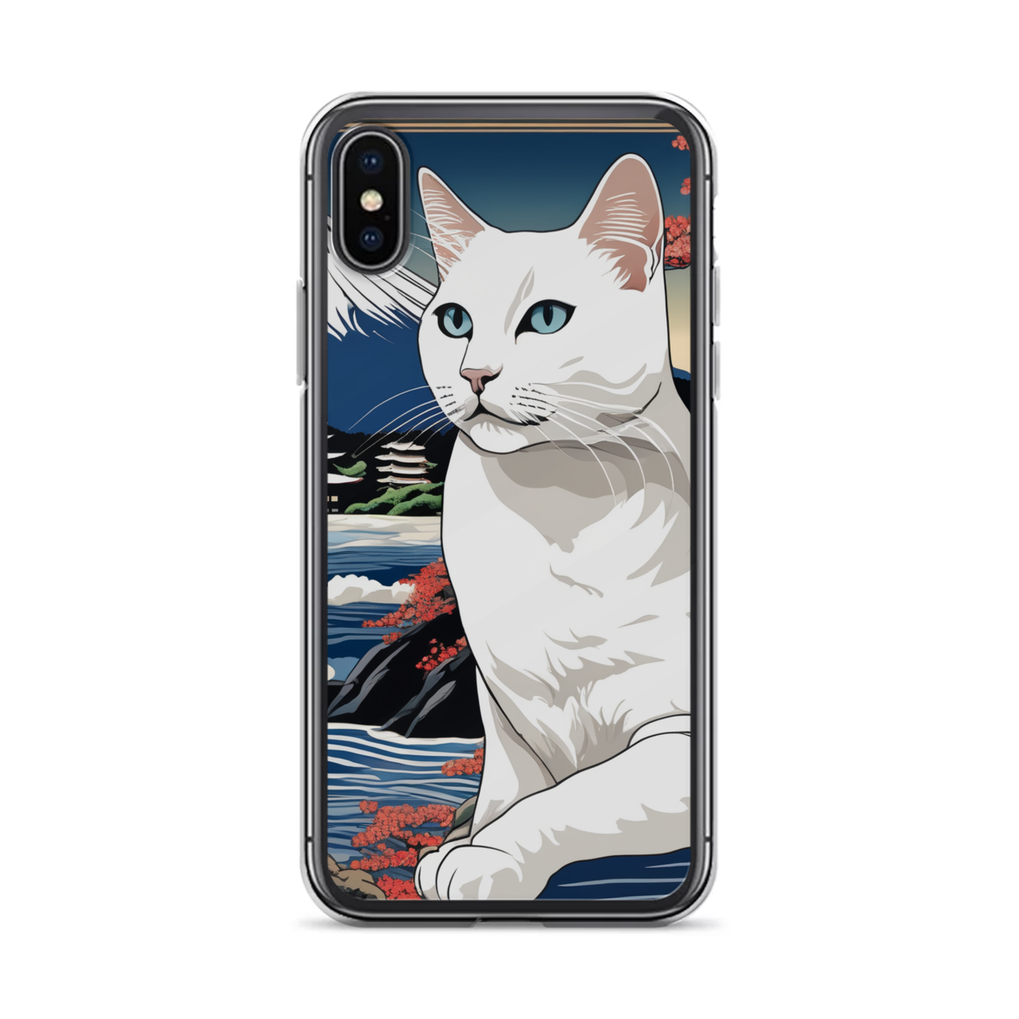 PugMug Custom White Companion Cat iPhone Case