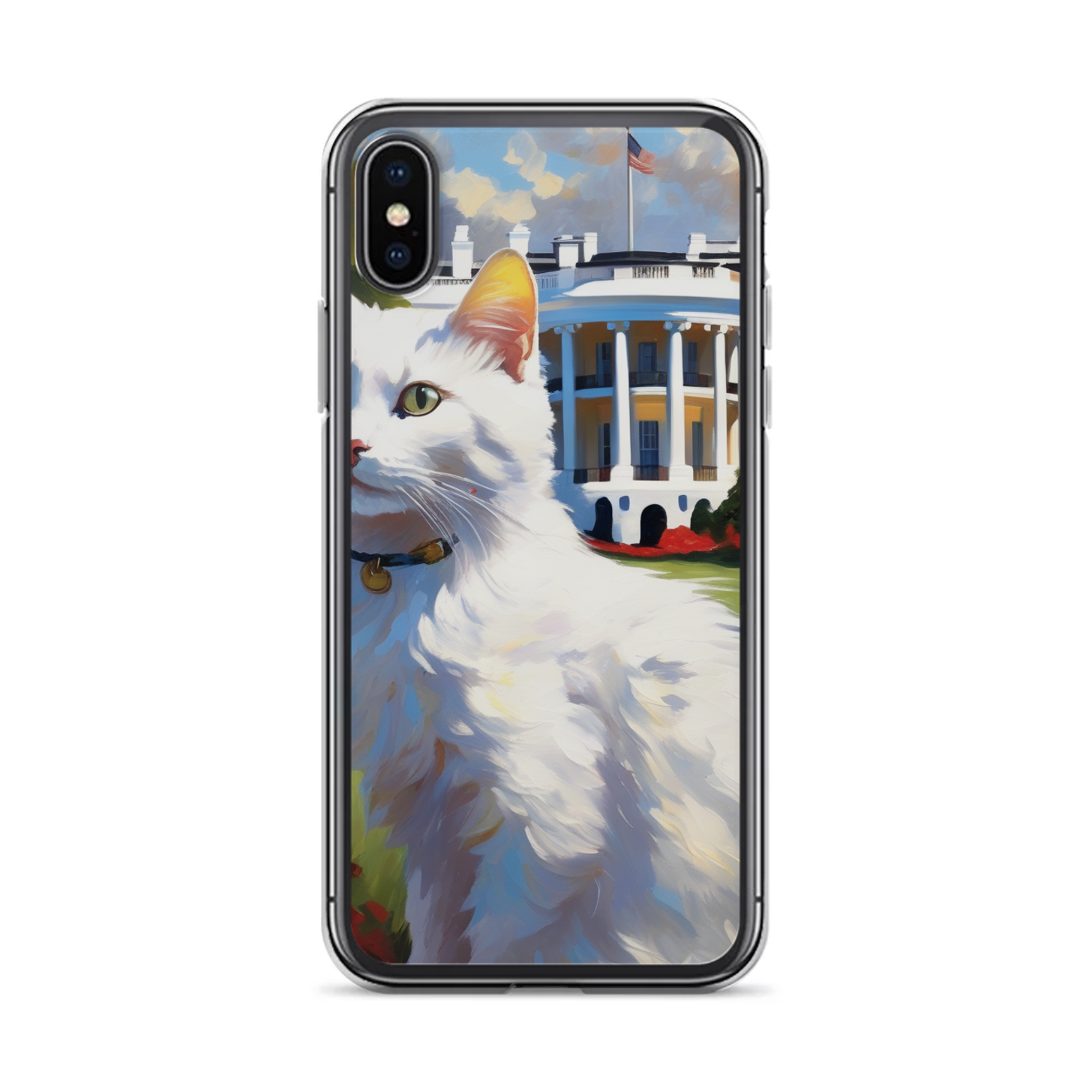 PugMug Custom White Companion Cat iPhone Case