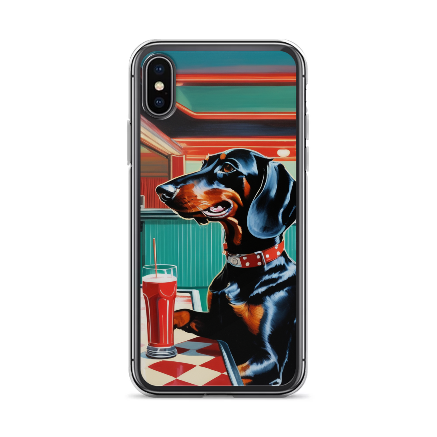 PugMug Custom Black Dachshund iPhone Case