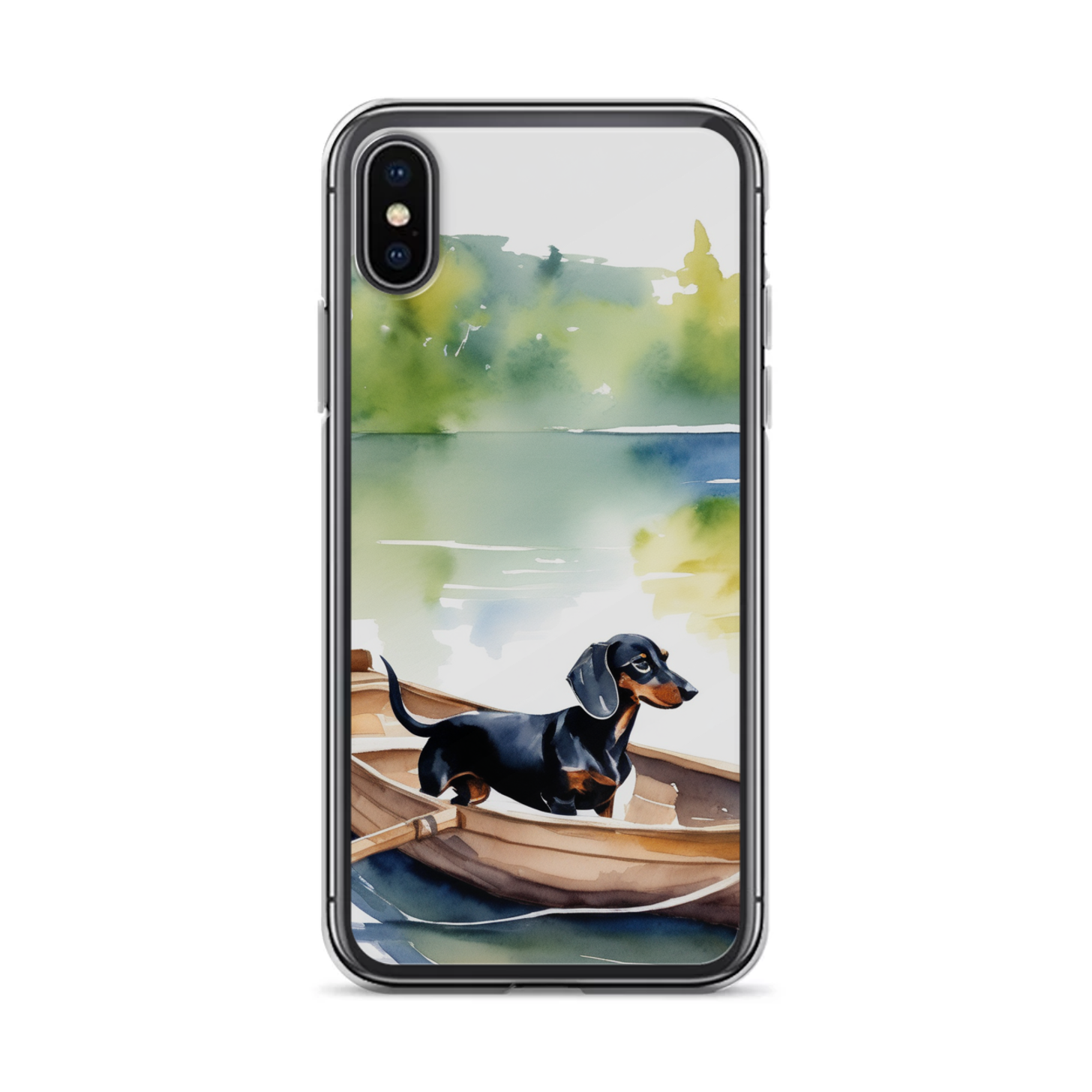 PugMug Custom Black Dachshund iPhone Case