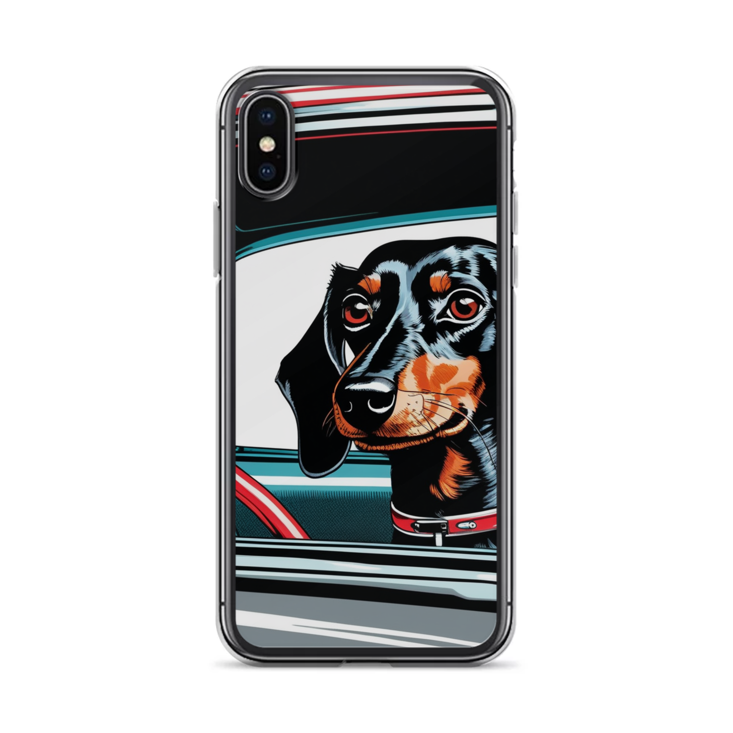 PugMug Custom Black Dachshund iPhone Case
