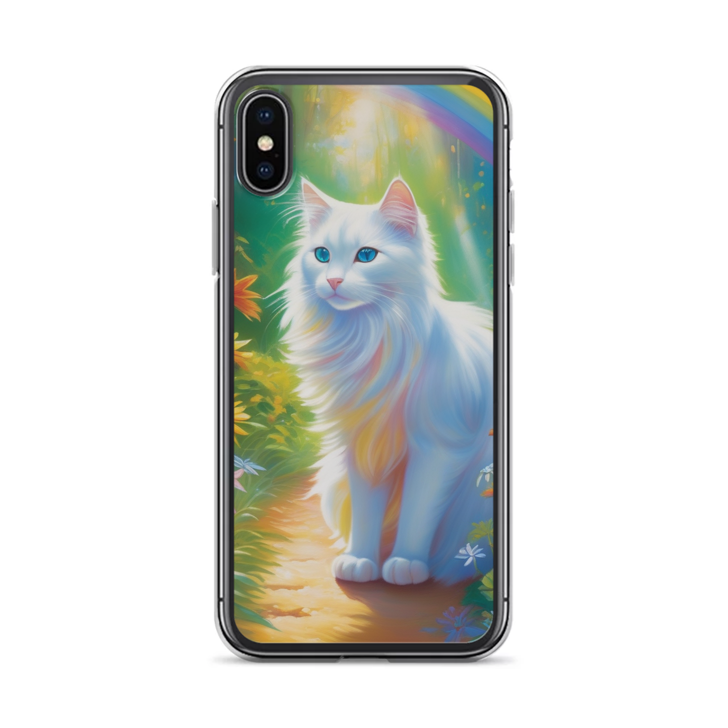 PugMug Custom White Companion Cat iPhone Case
