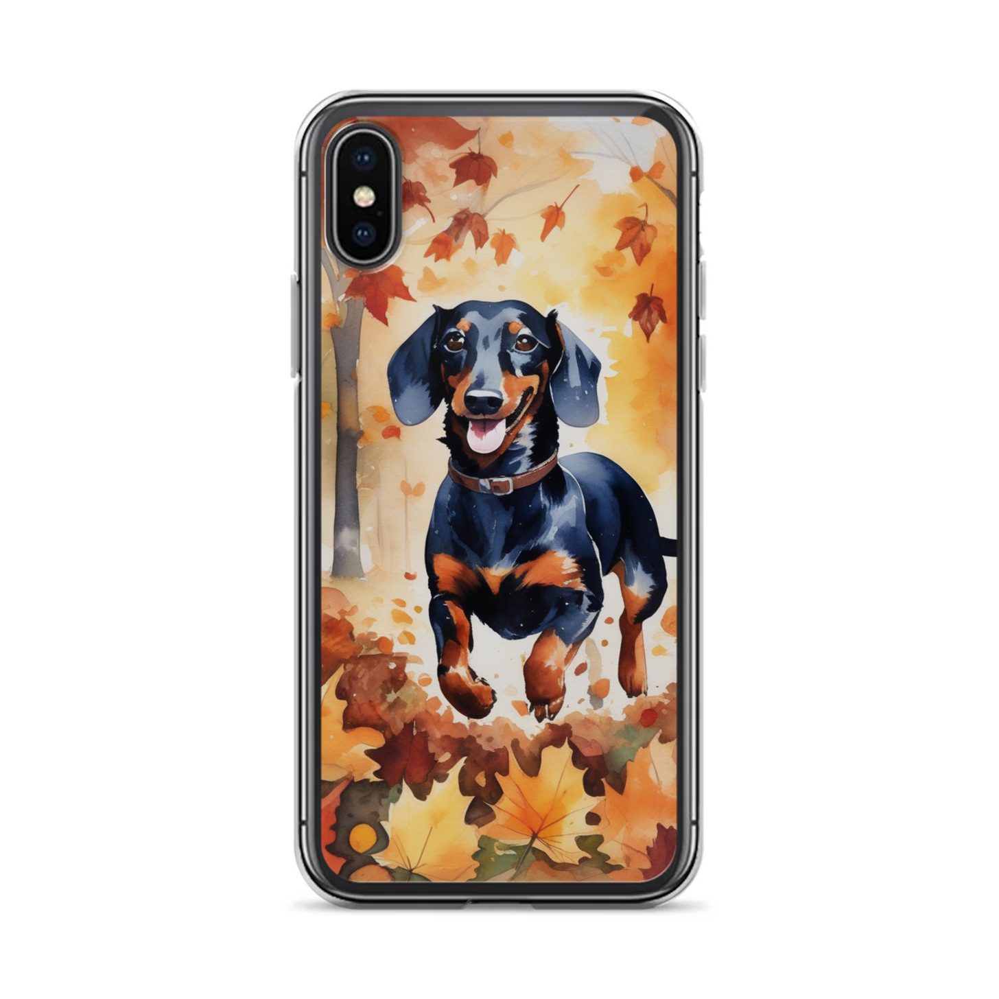 PugMug Custom Black Dachshund iPhone Case