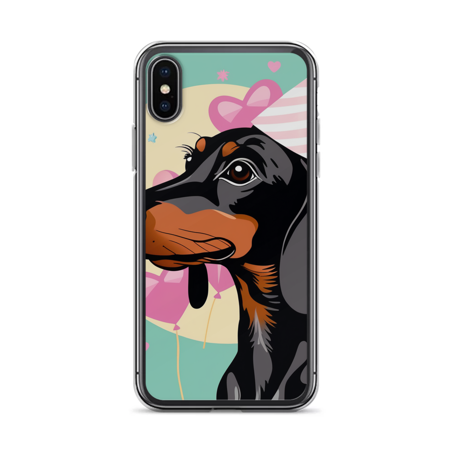 PugMug Custom Black Dachshund iPhone Case