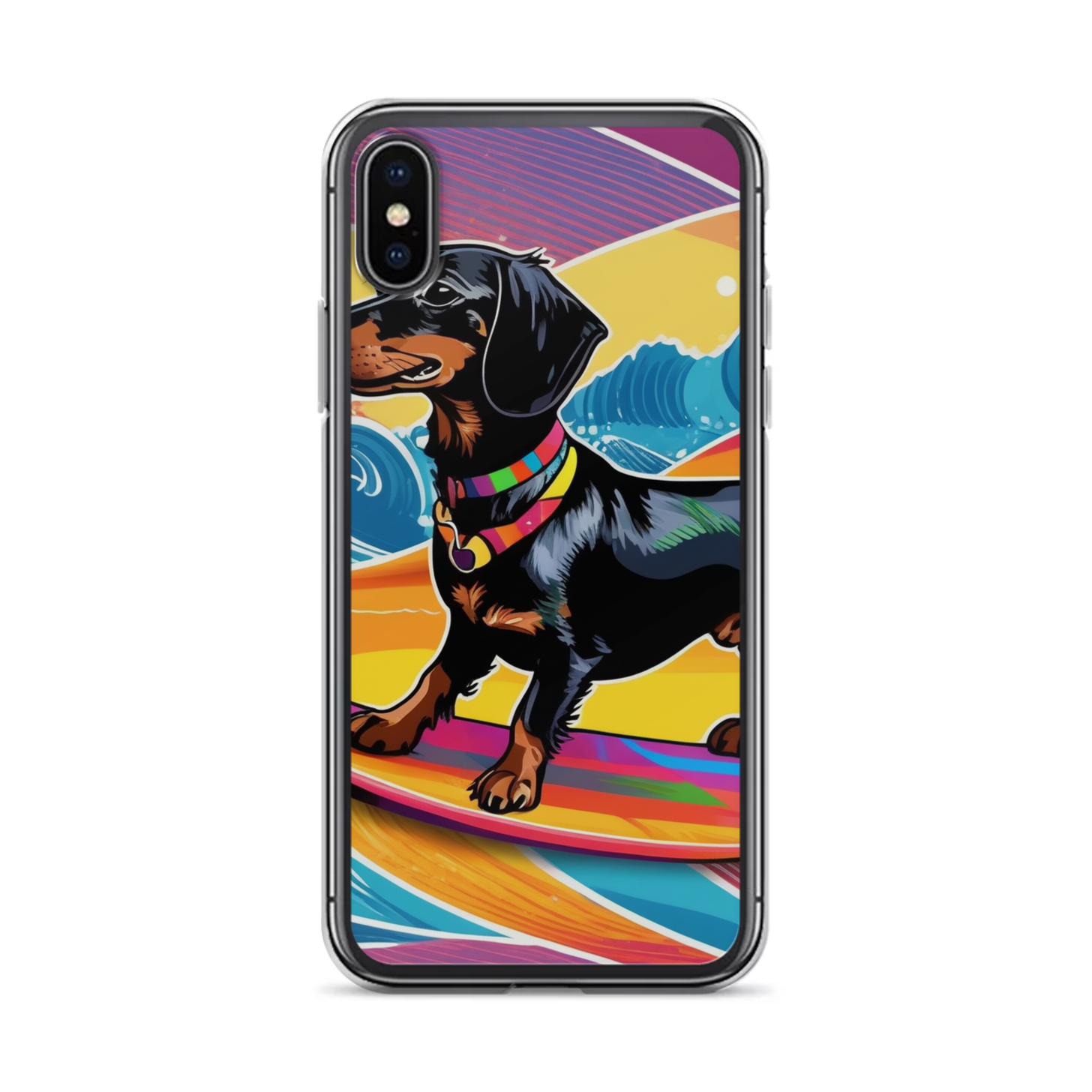 PugMug Custom Black Dachshund iPhone Case