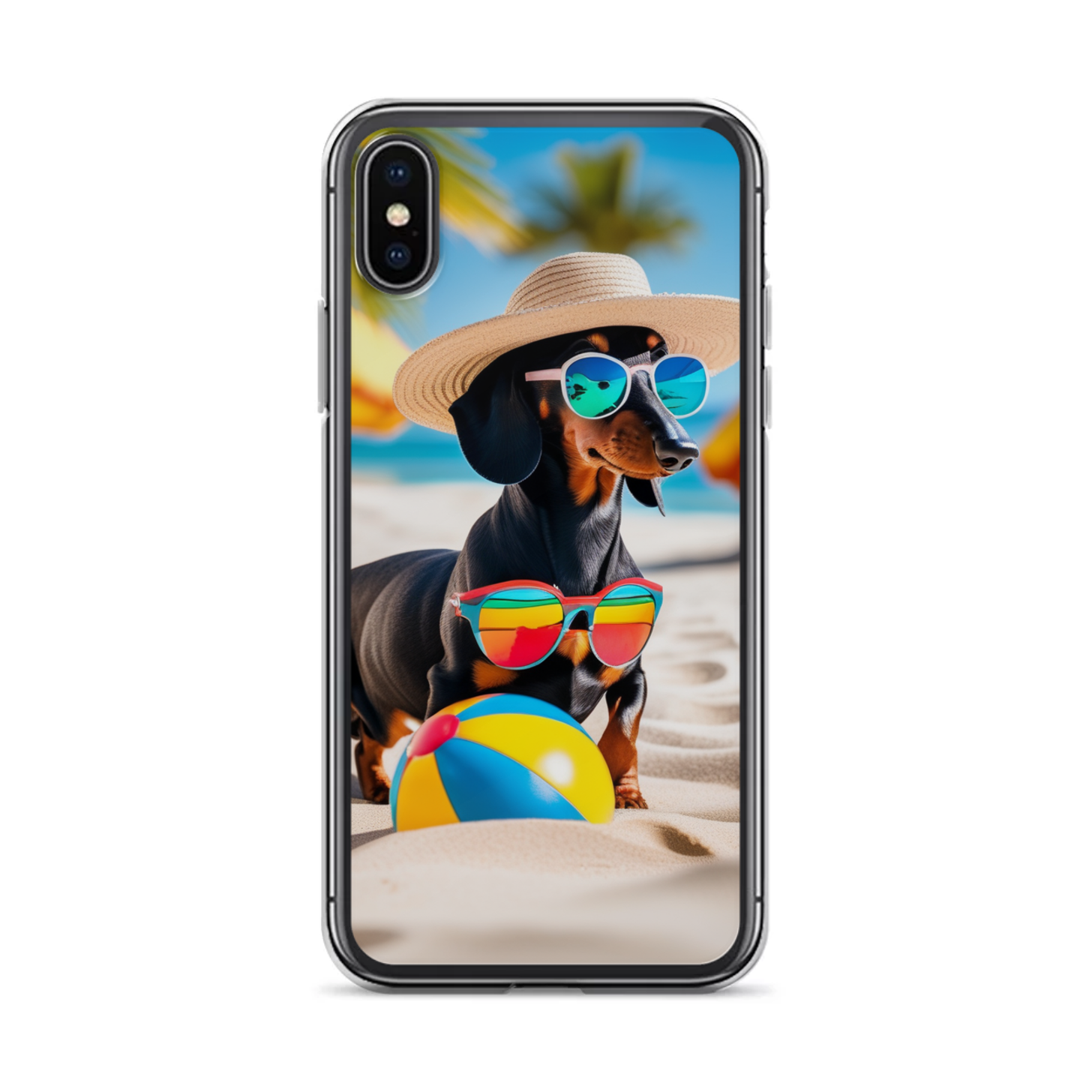 PugMug Custom Black Dachshund iPhone Case