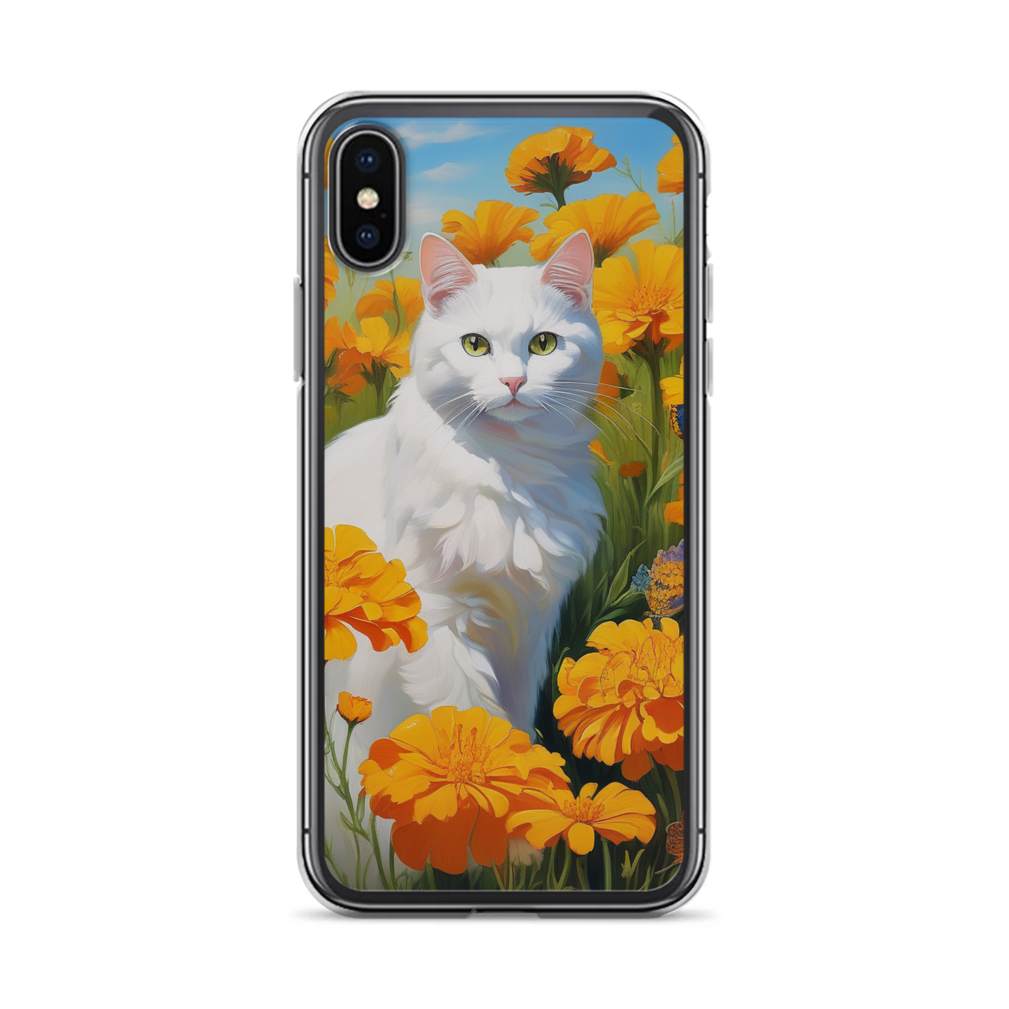 PugMug Custom White Companion Cat iPhone Case