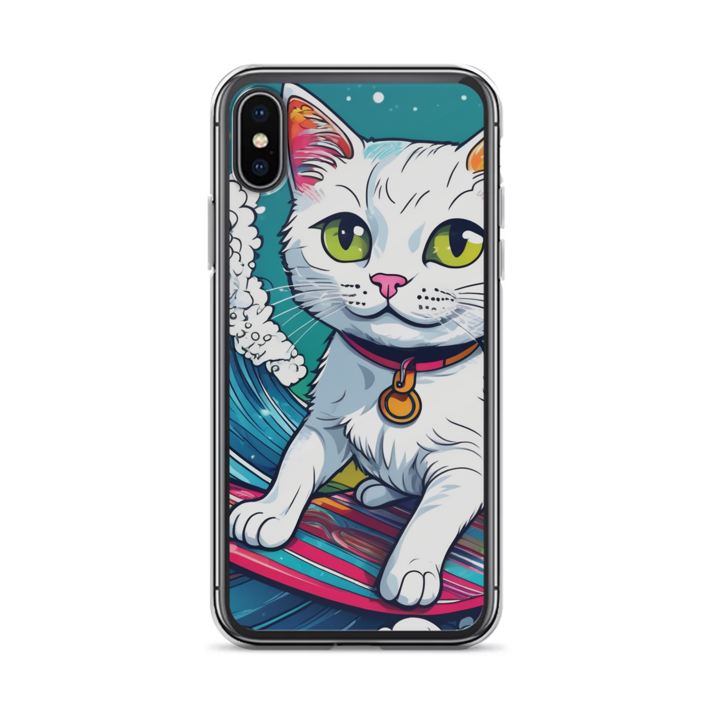 PugMug Custom White Companion Cat iPhone Case