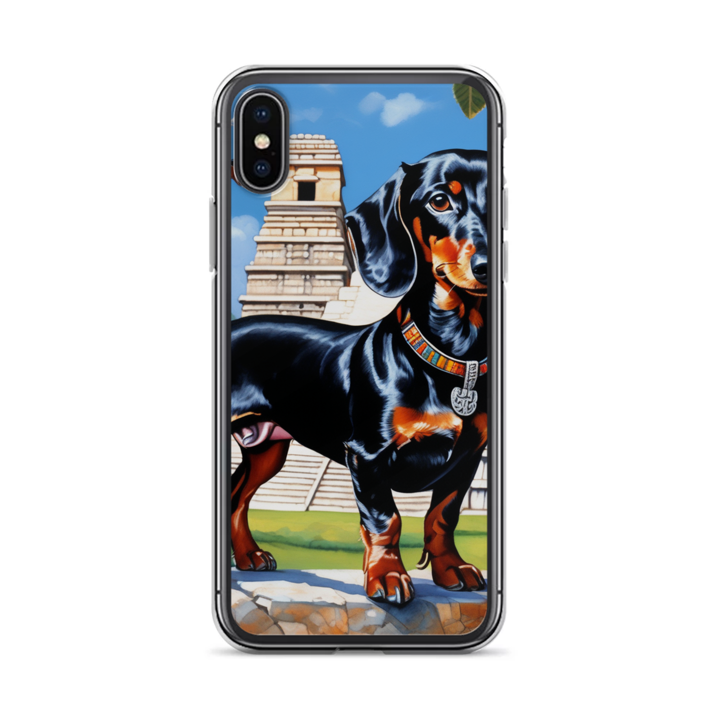 PugMug Custom Black Dachshund iPhone Case