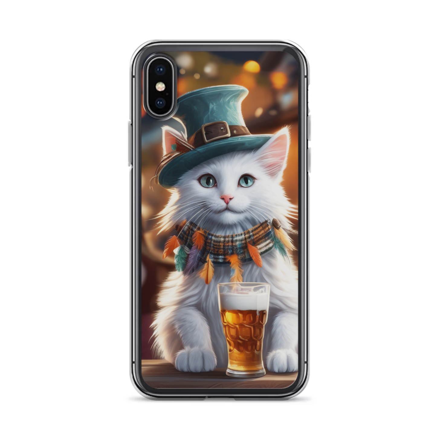 PugMug Custom White Companion Cat iPhone Case