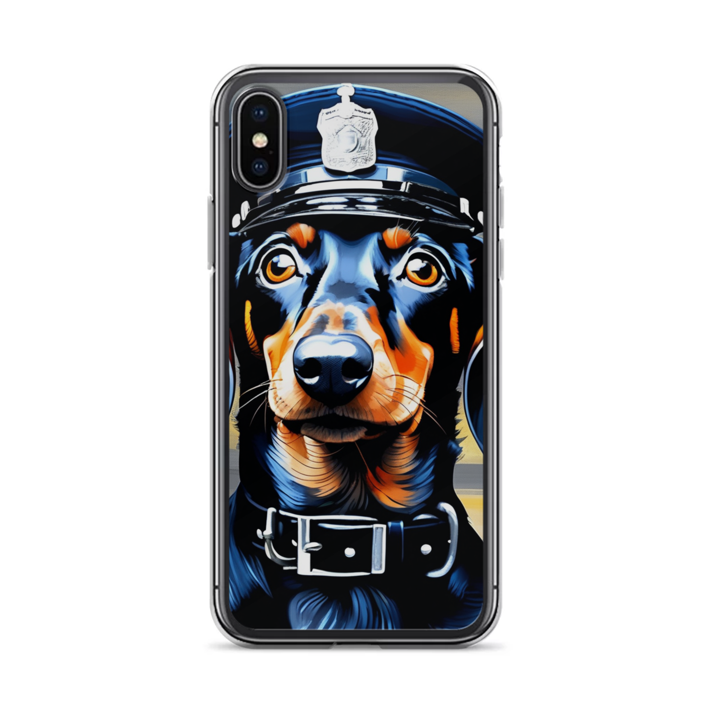 PugMug Custom Black Dachshund iPhone Case