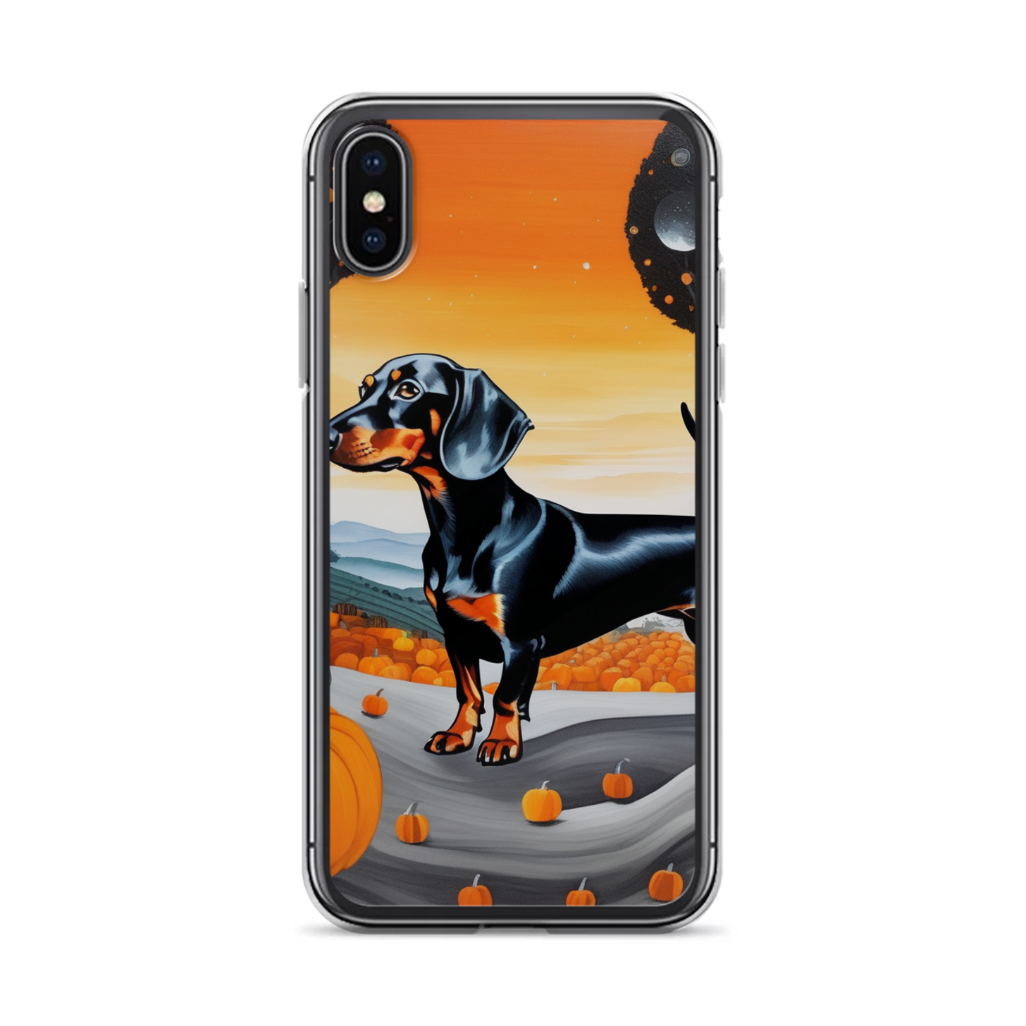 PugMug Custom Black Dachshund iPhone Case