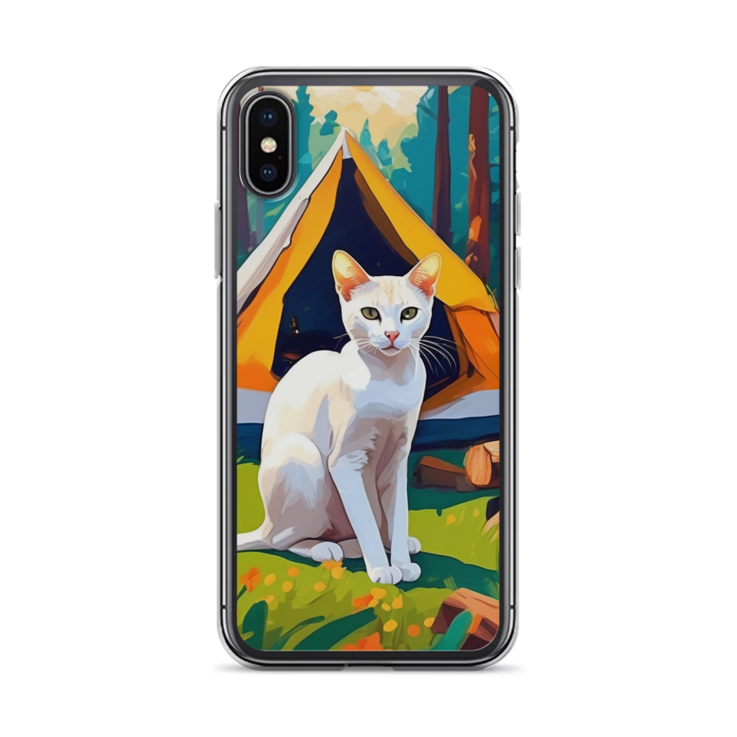 PugMug Custom White Abyssinian Cat iPhone Case