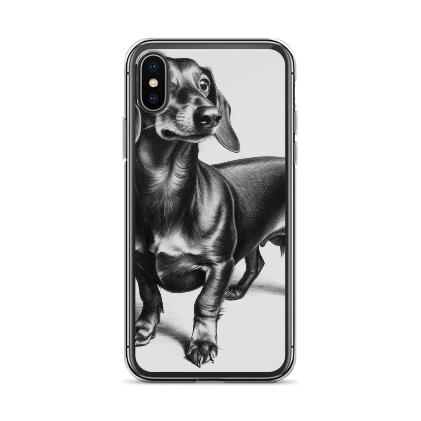 PugMug Custom Black Dachshund iPhone Case