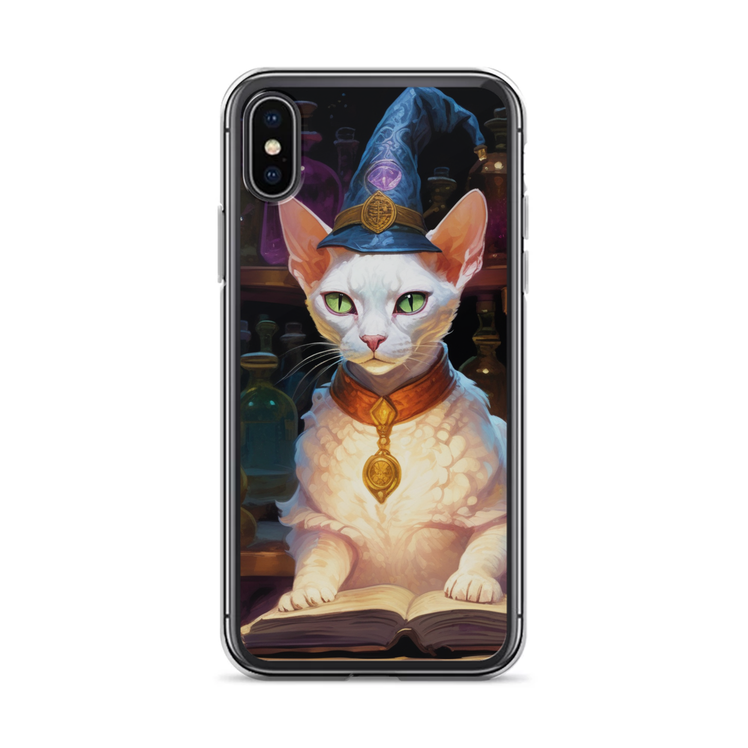 PugMug Custom White Devon Rex Cat iPhone Case