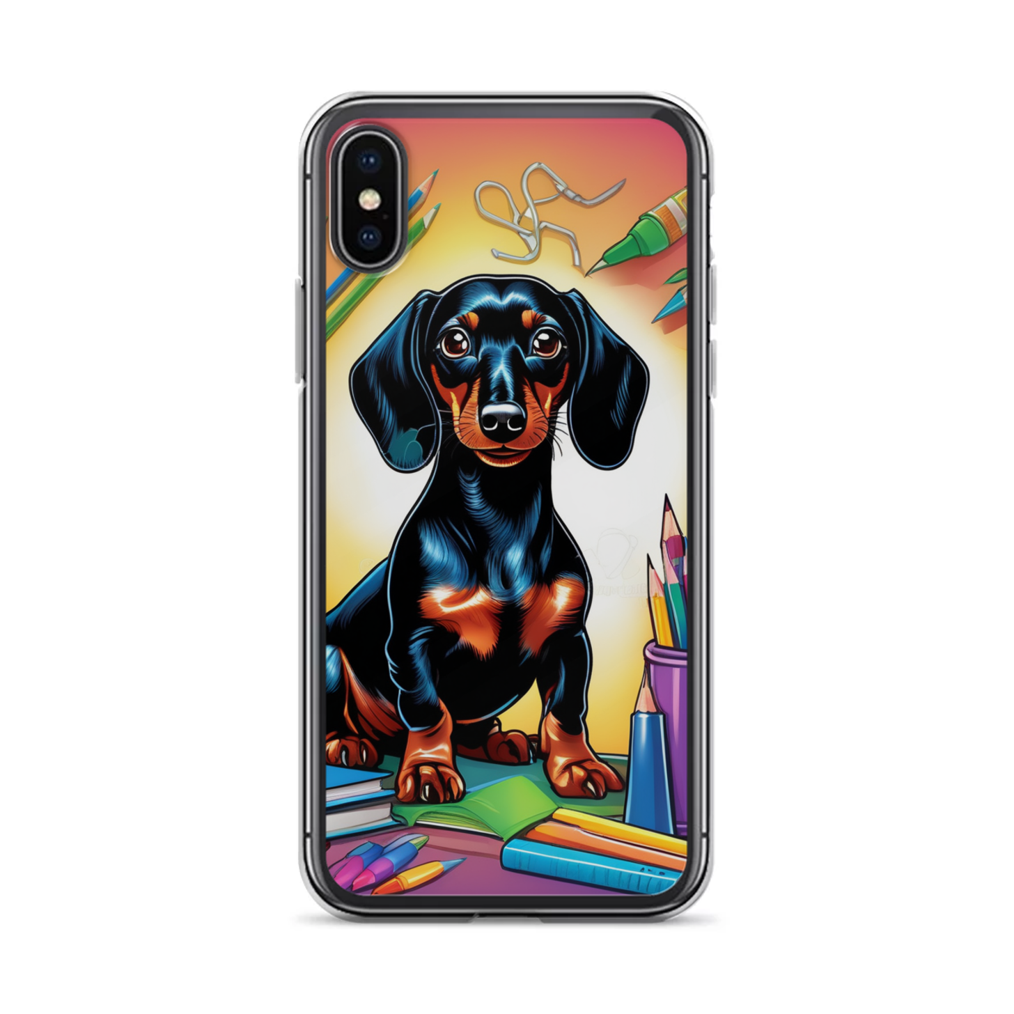 PugMug Custom Black Dachshund iPhone Case