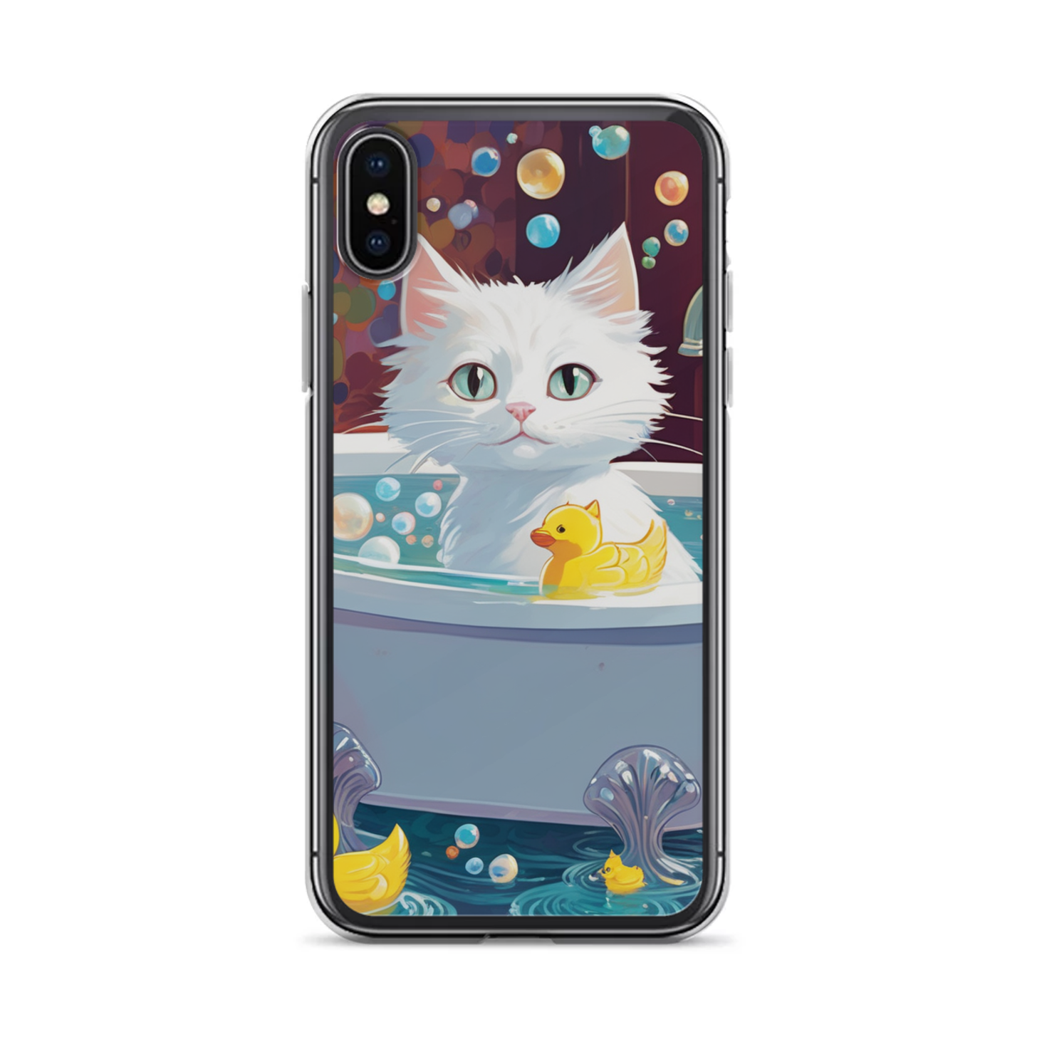 PugMug Custom White Companion Cat iPhone Case