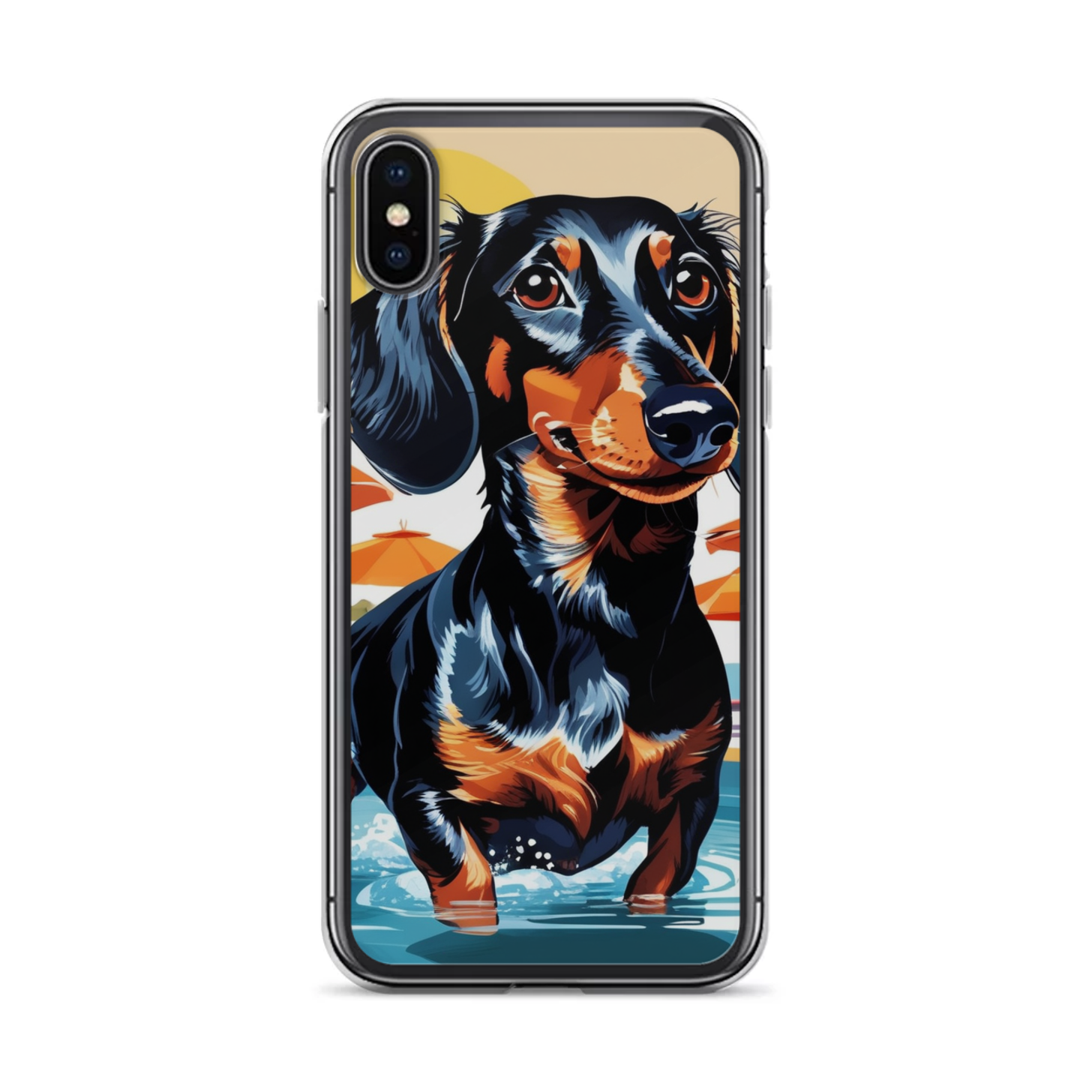 PugMug Custom Black Dachshund iPhone Case