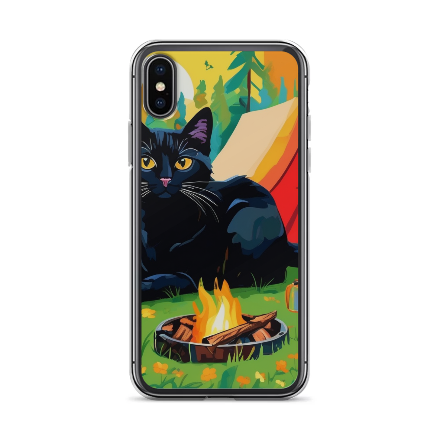 PugMug Custom Black Companion Cat iPhone Case