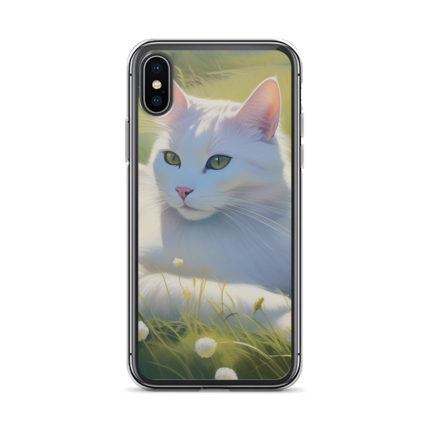 PugMug Custom White Companion Cat iPhone Case