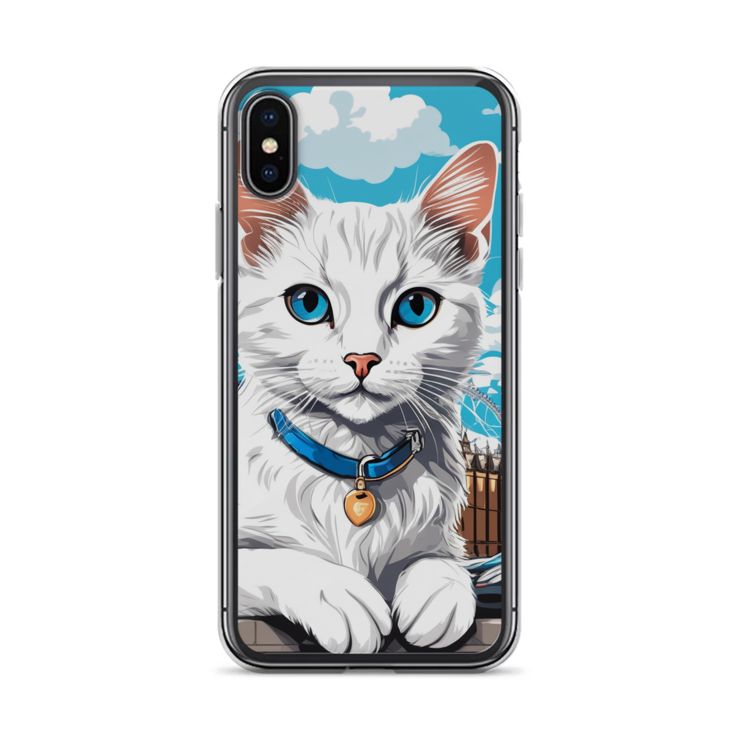 PugMug Custom White Companion Cat iPhone Case