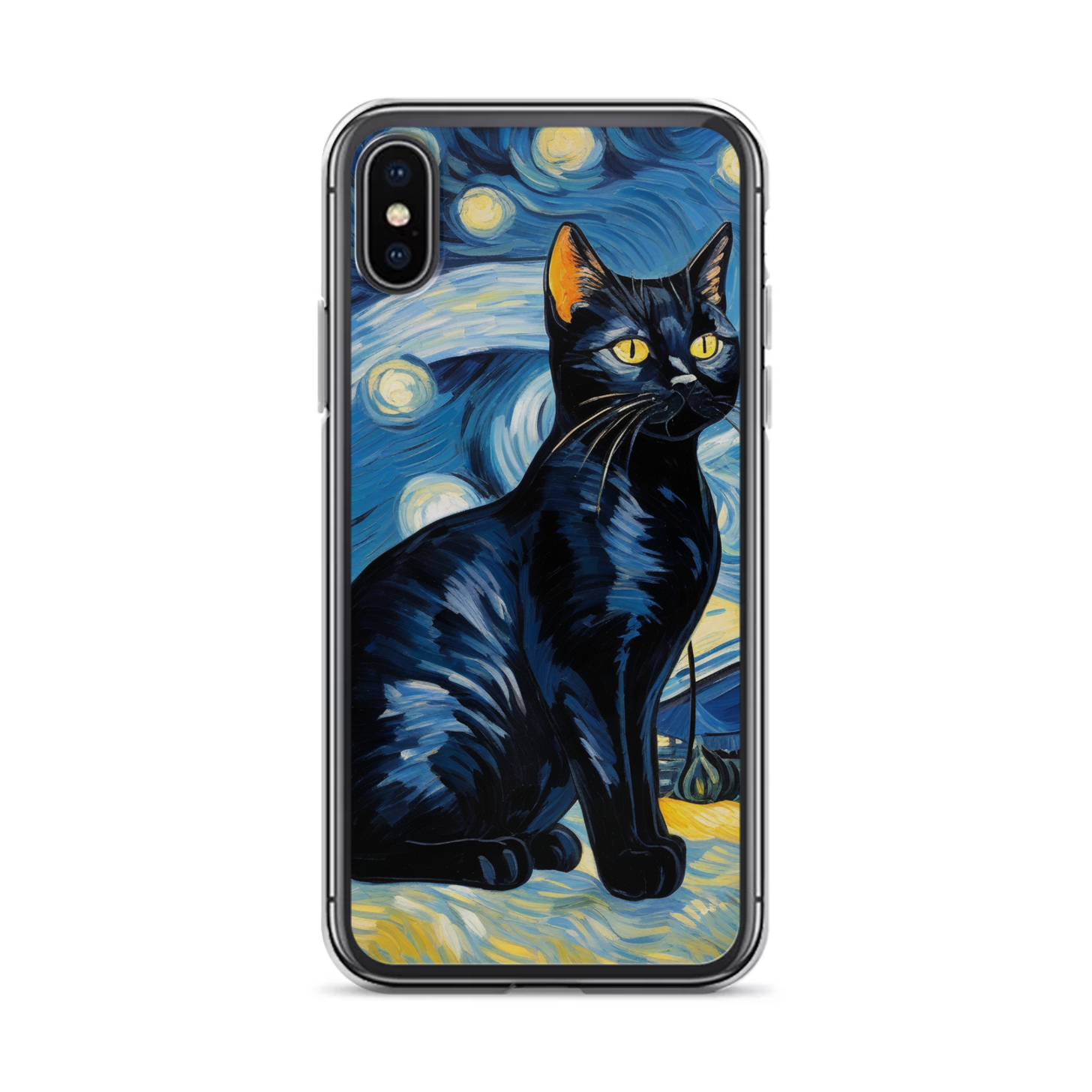 PugMug Custom Black American Shorthair Cat iPhone Case
