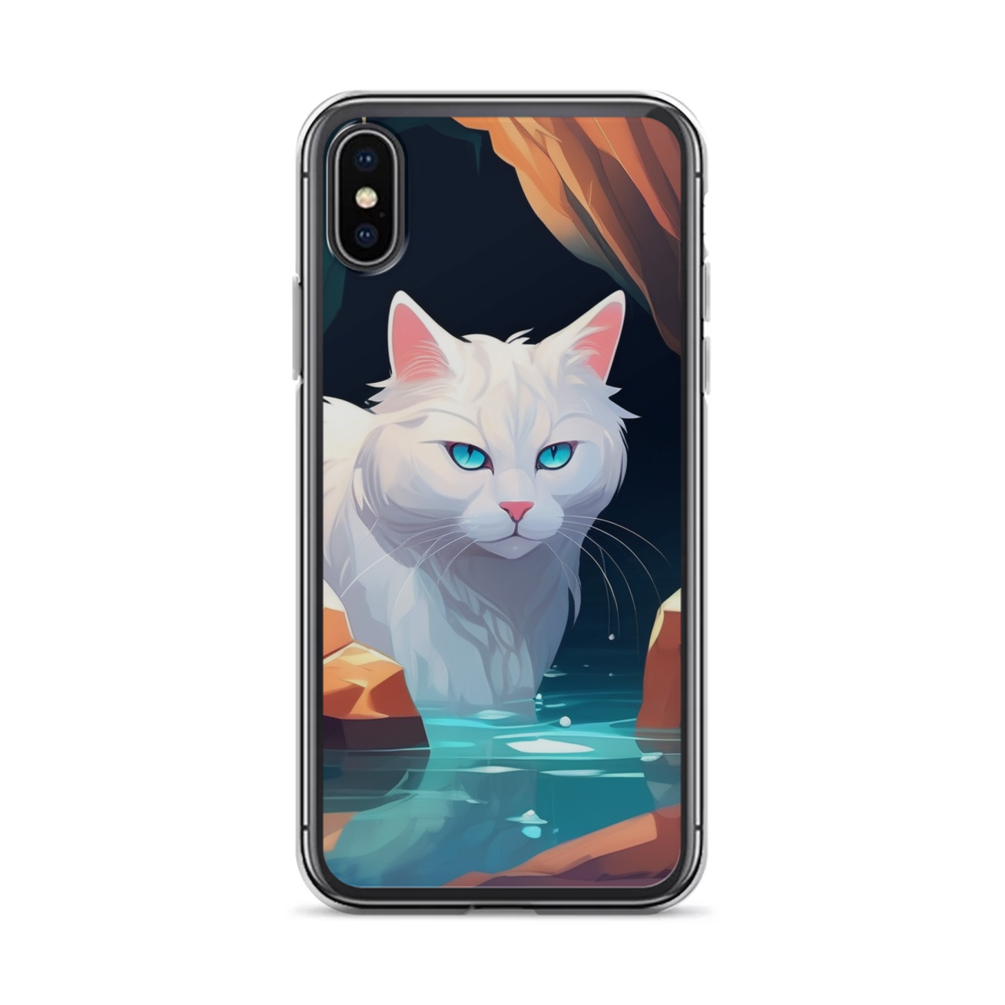 PugMug Custom White Companion Cat iPhone Case