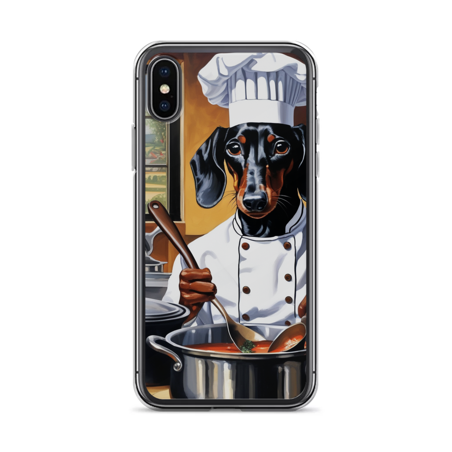 PugMug Custom Black Dachshund iPhone Case
