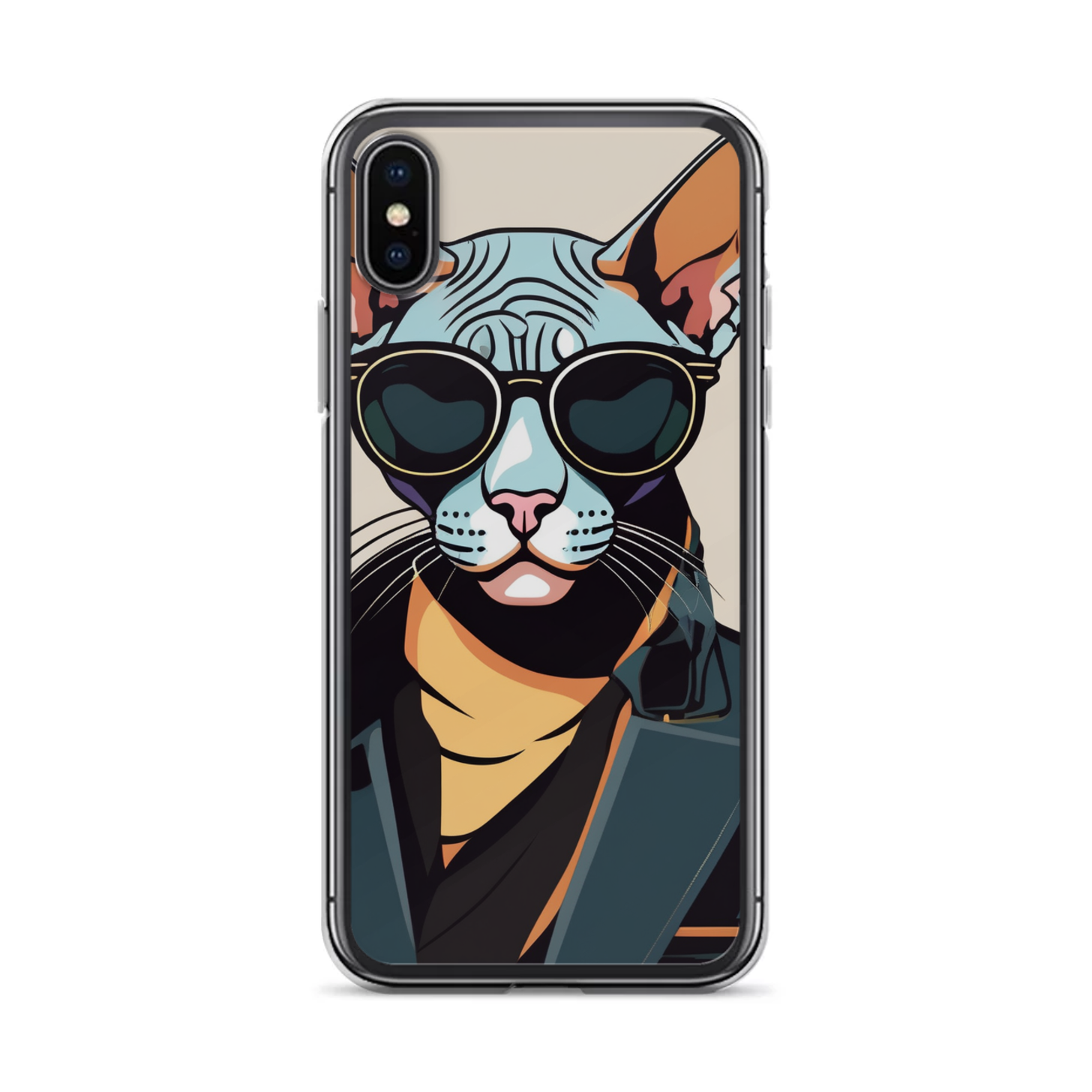 PugMug Custom Black Sphynx Cat iPhone Case