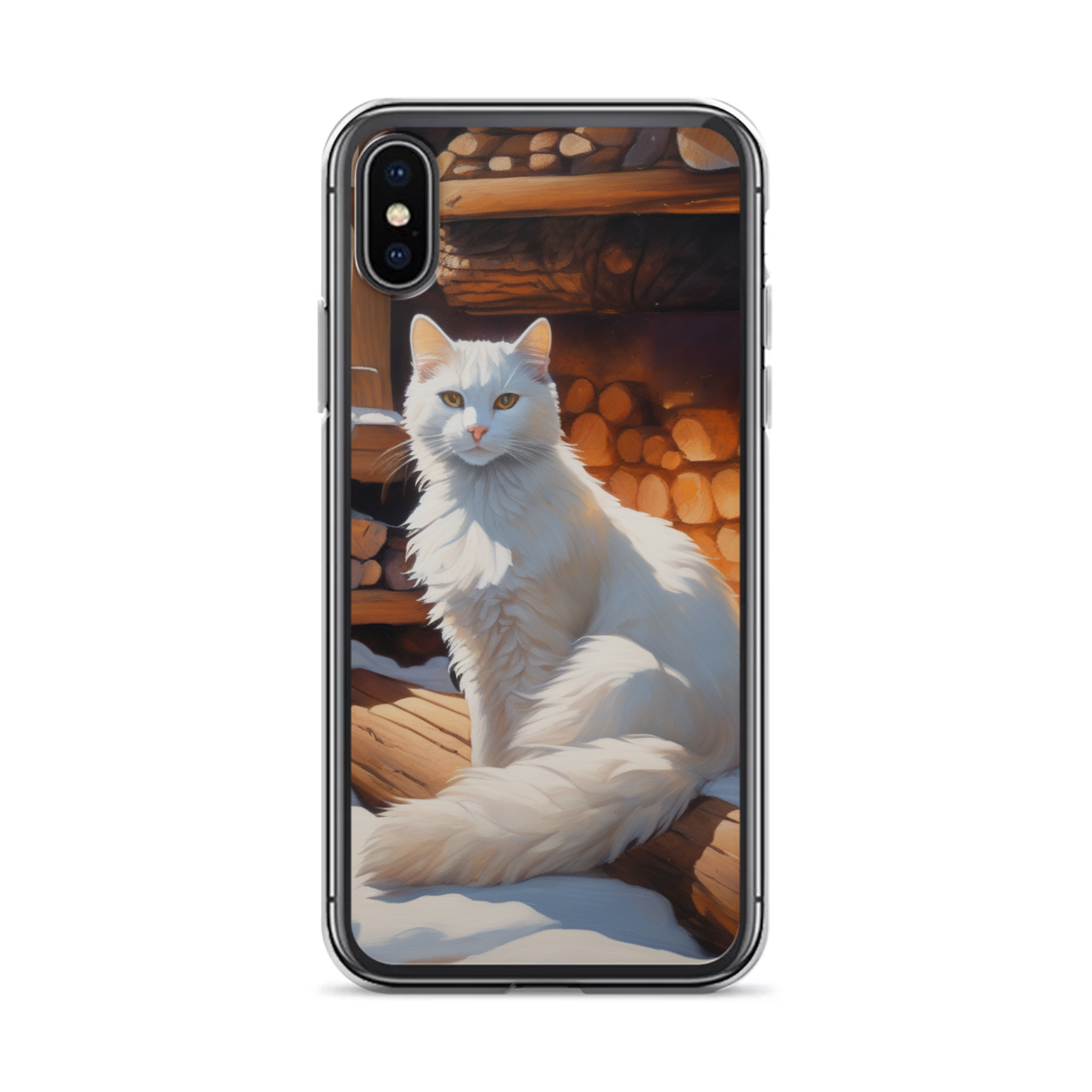 PugMug Custom White Companion Cat iPhone Case