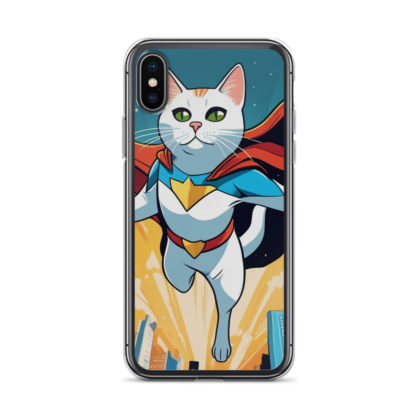 PugMug Custom White Companion Cat iPhone Case
