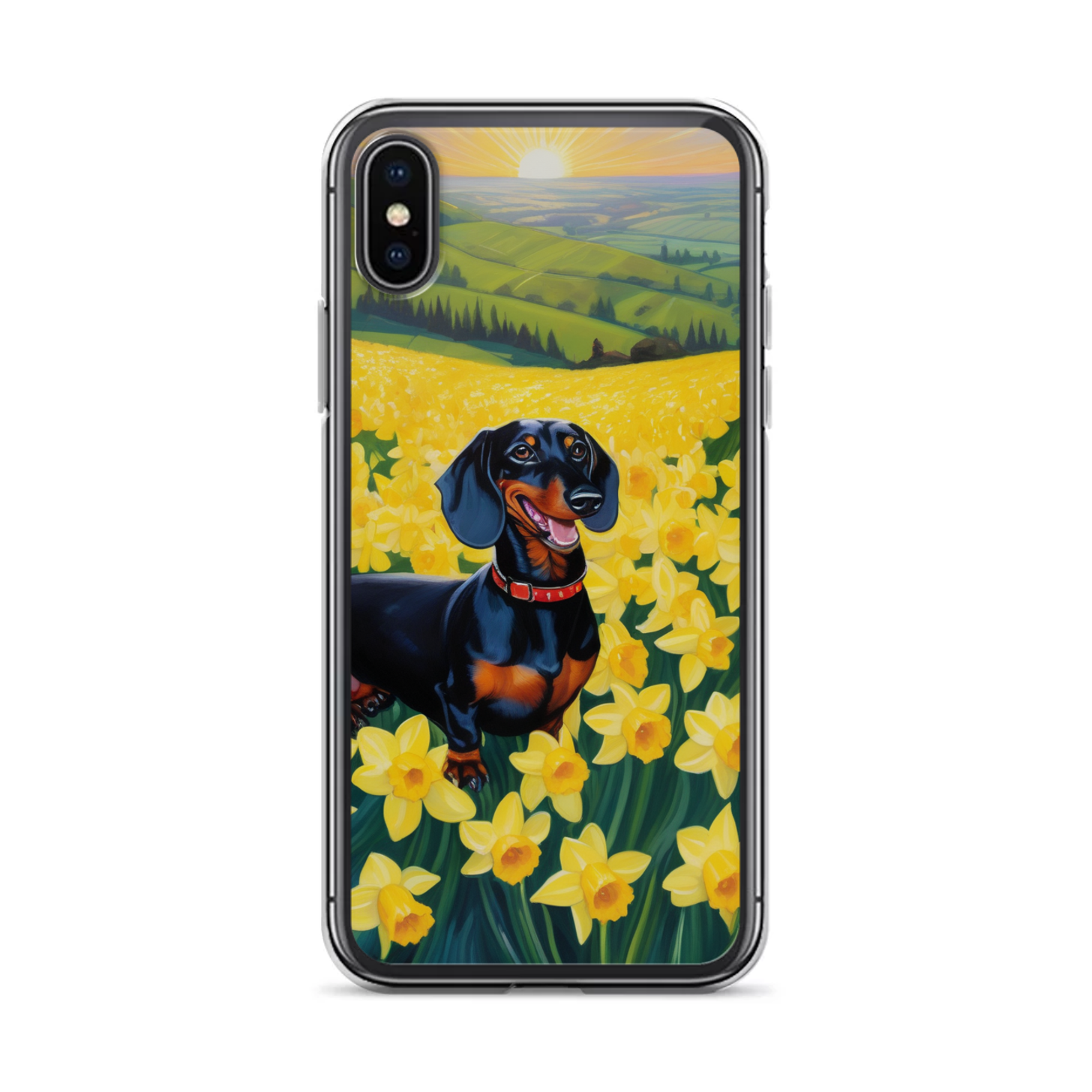 PugMug Custom Black Dachshund iPhone Case
